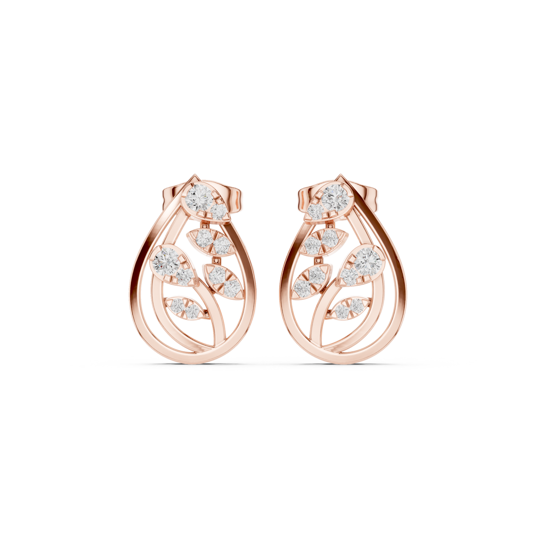 Oceanic Breeze Lab Grown Diamond Earrings Accents