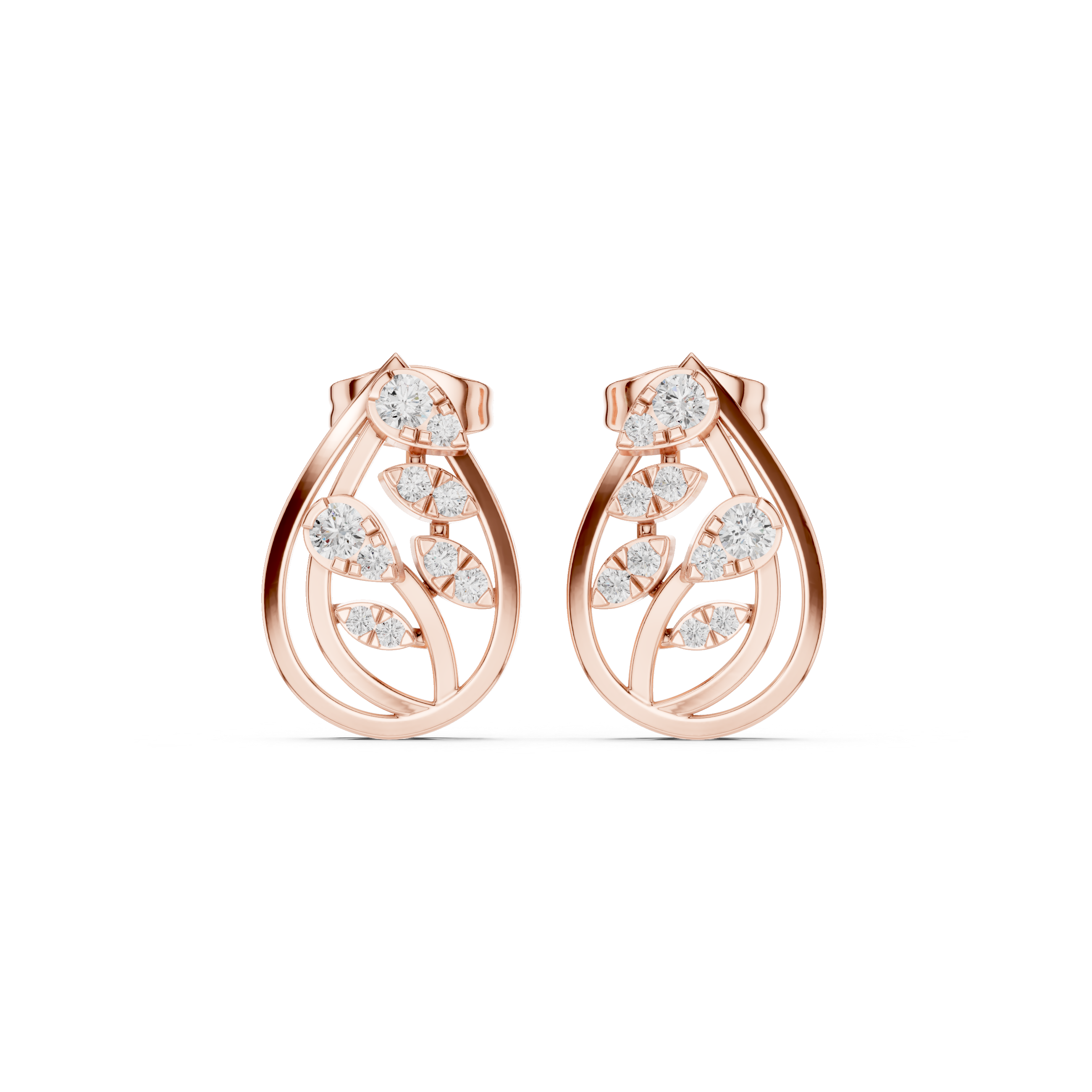 Oceanic Breeze Lab Grown Diamond Earrings Accents