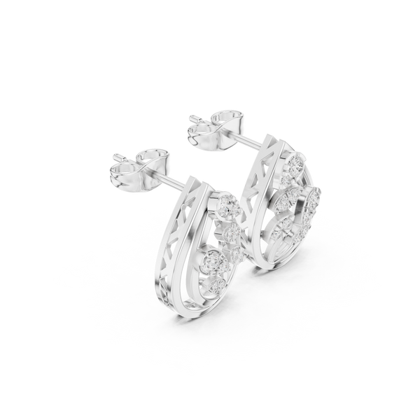 Oceanic Breeze Lab Grown Diamond Earrings Accents