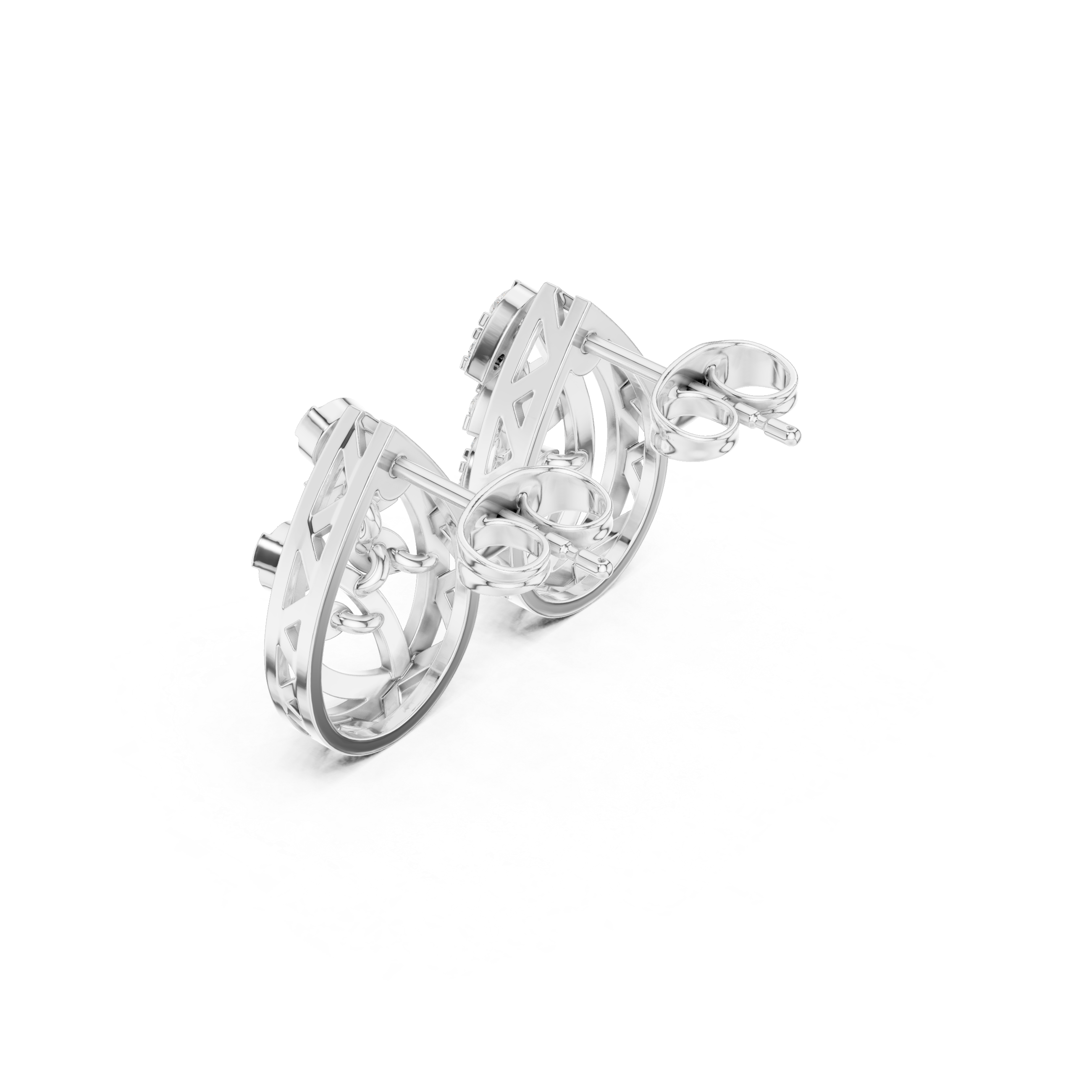 Oceanic Breeze Lab Grown Diamond Earrings Accents