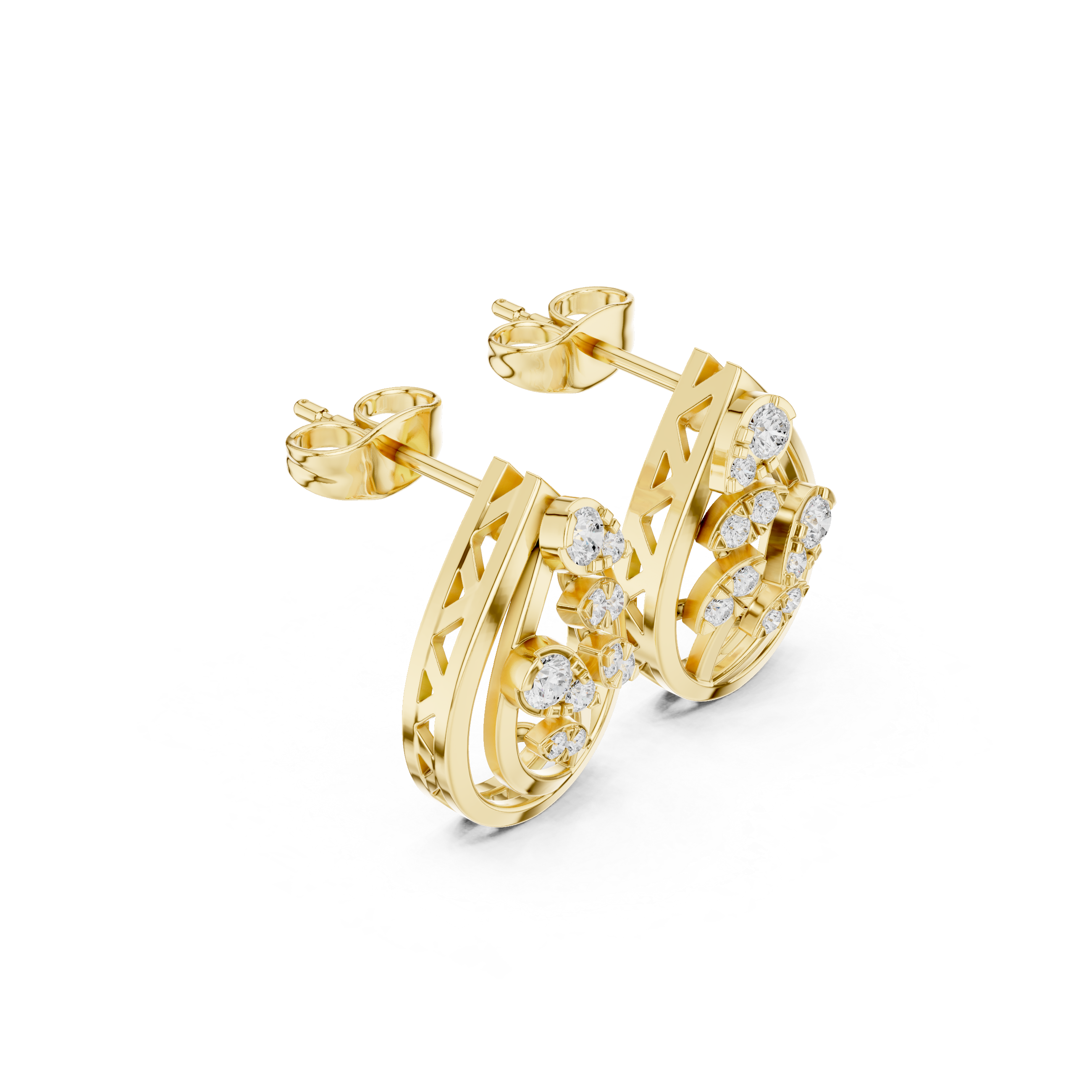 Oceanic Breeze Lab Grown Diamond Earrings Accents