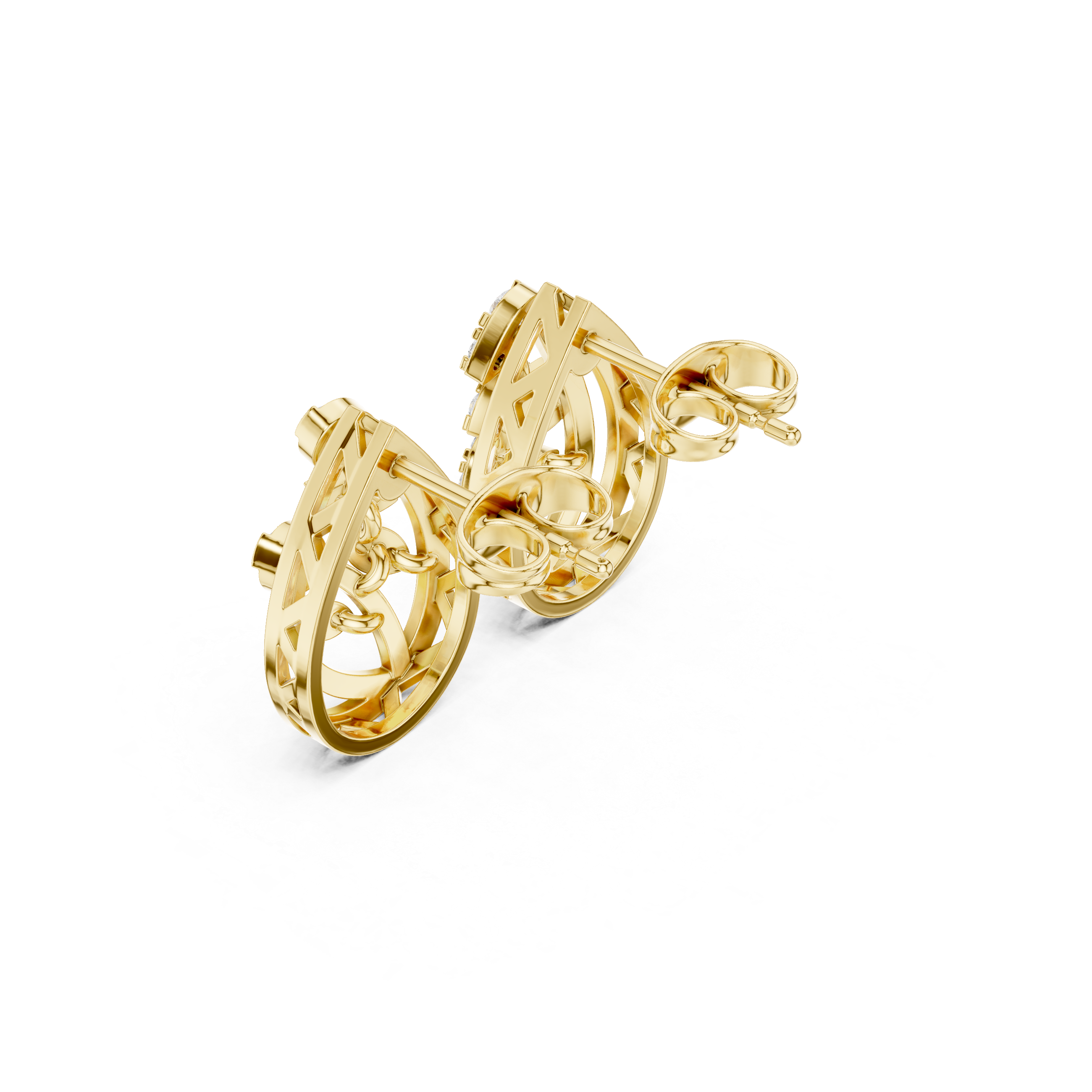 Oceanic Breeze Lab Grown Diamond Earrings Accents
