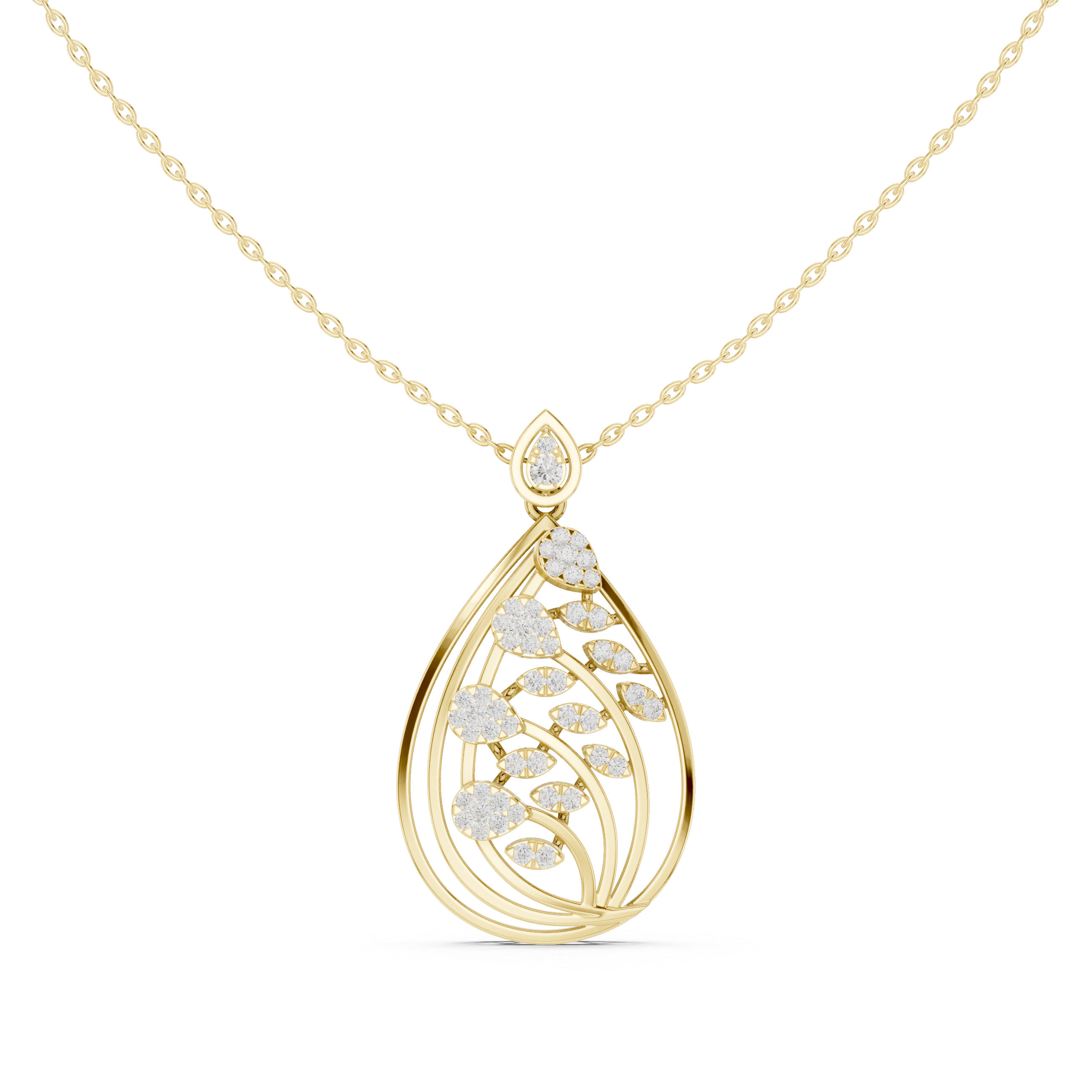 Dewdrop Sparkle Lab Grown Diamond Luxury Pendant
