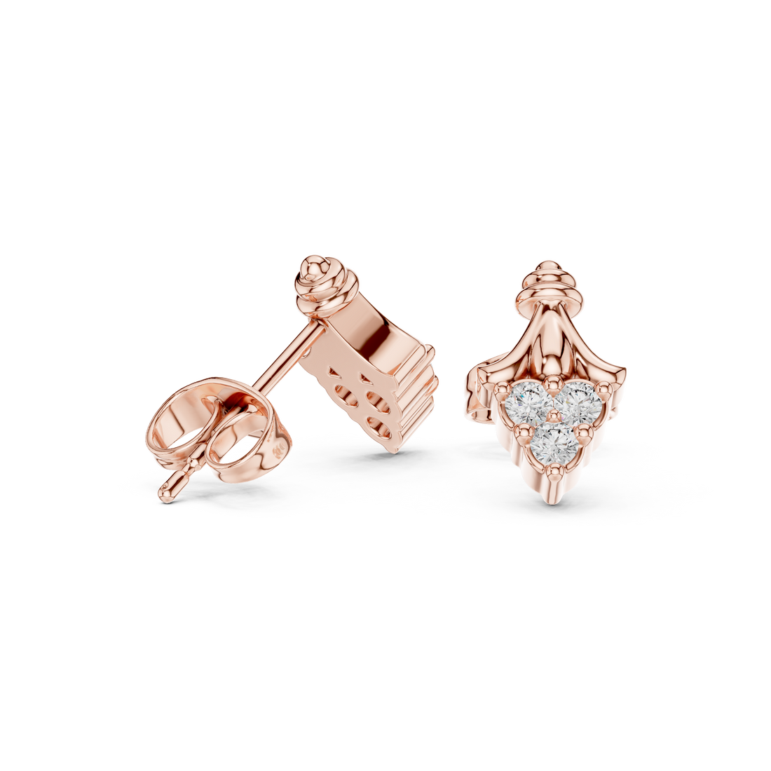 Vast Ocean lab grown diamond earring design