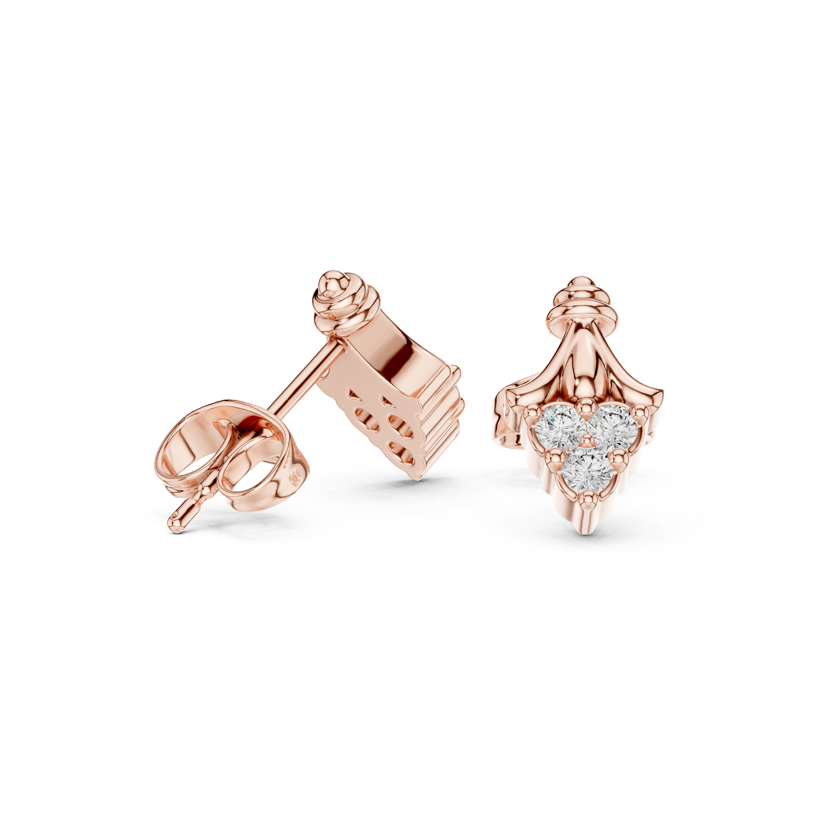 Vast Ocean lab grown diamond earring design
