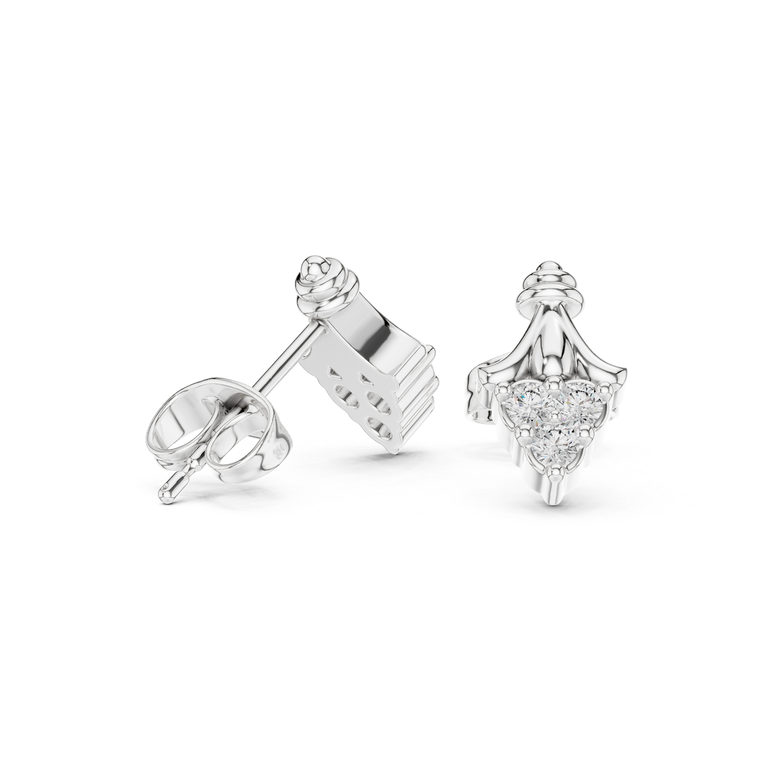 Vast Ocean lab grown diamond earring design