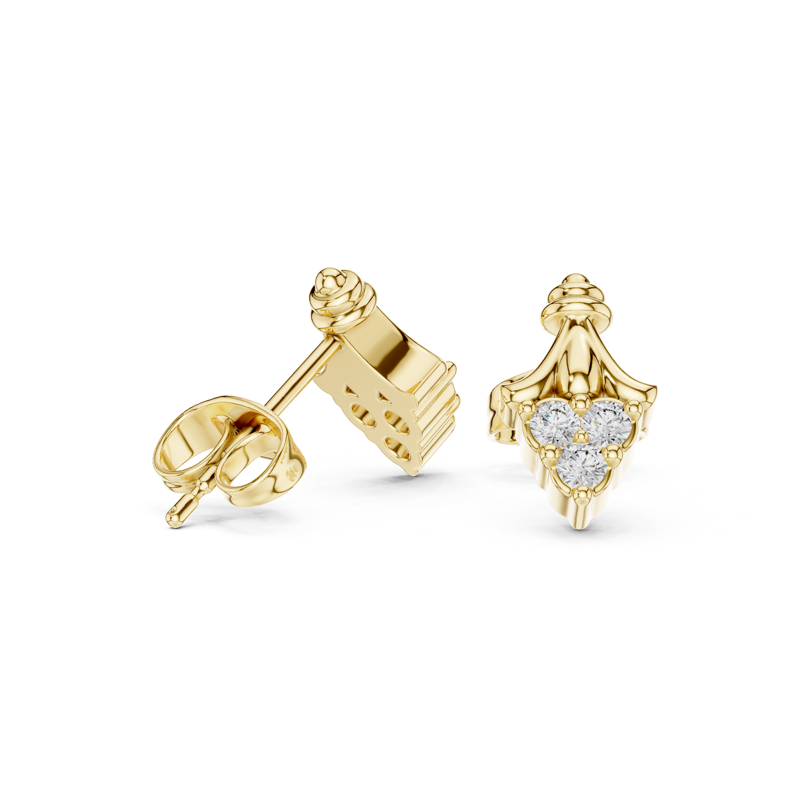 Vast Ocean lab grown diamond earring design
