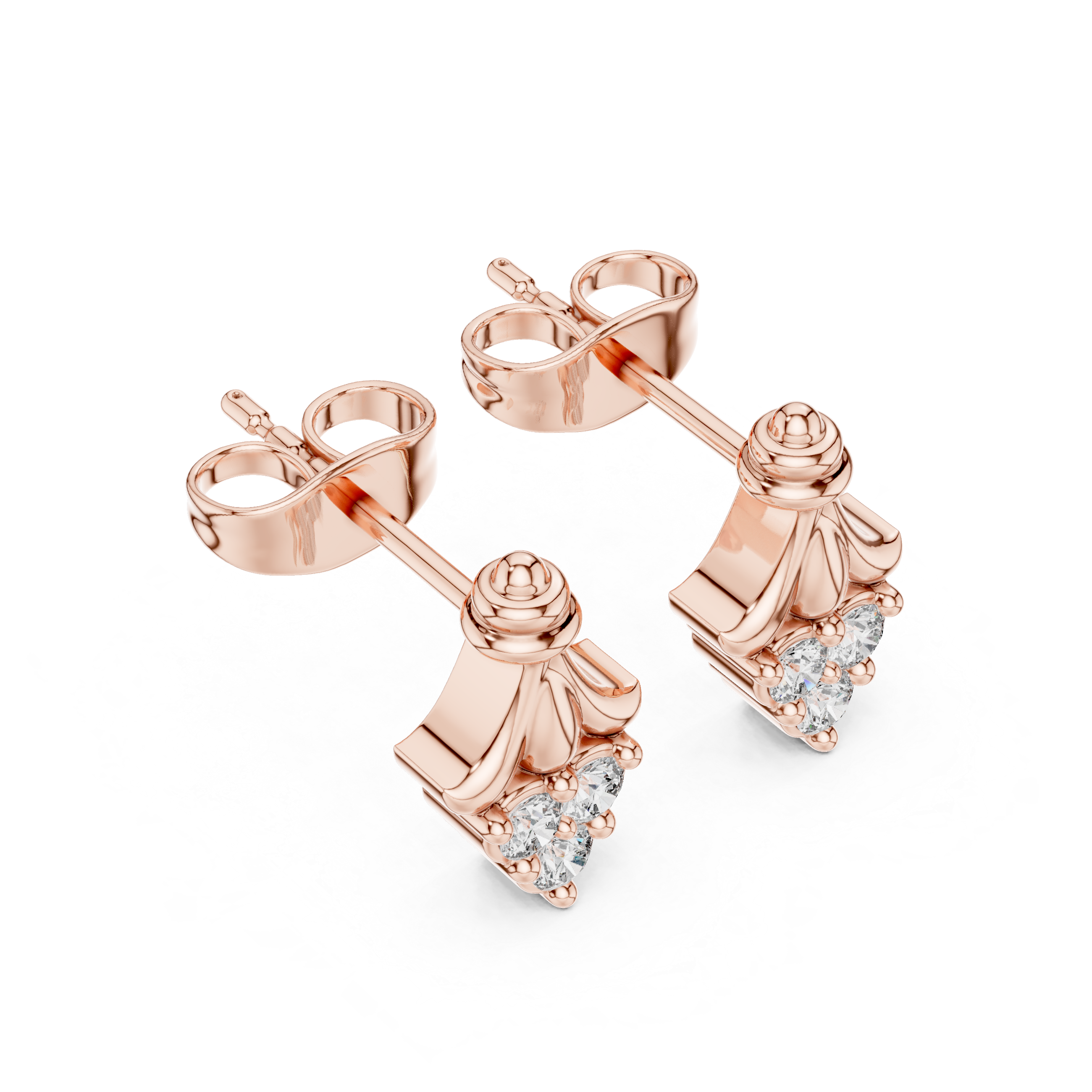 Vast Ocean lab grown diamond earring design