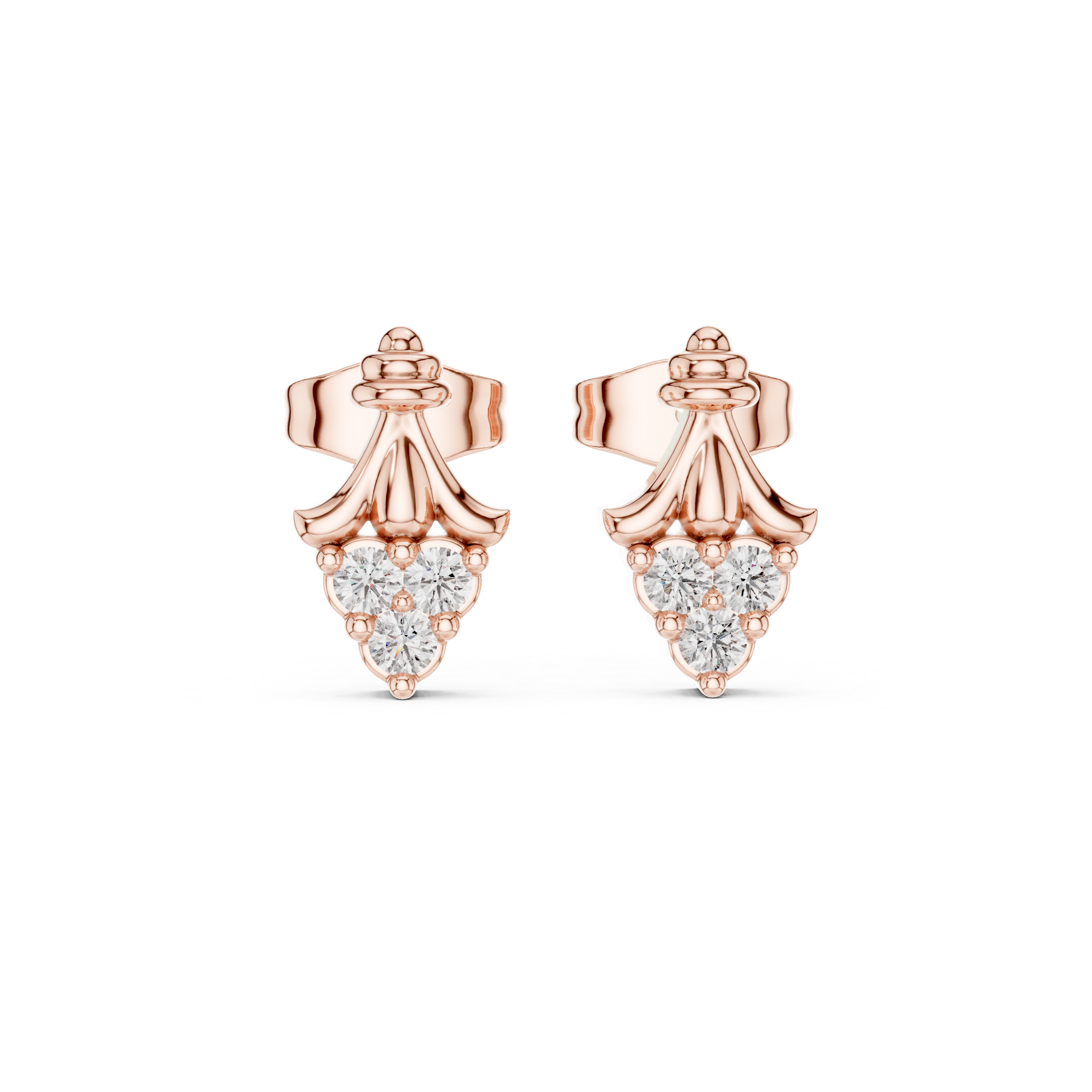 Vast Ocean lab grown diamond earring design