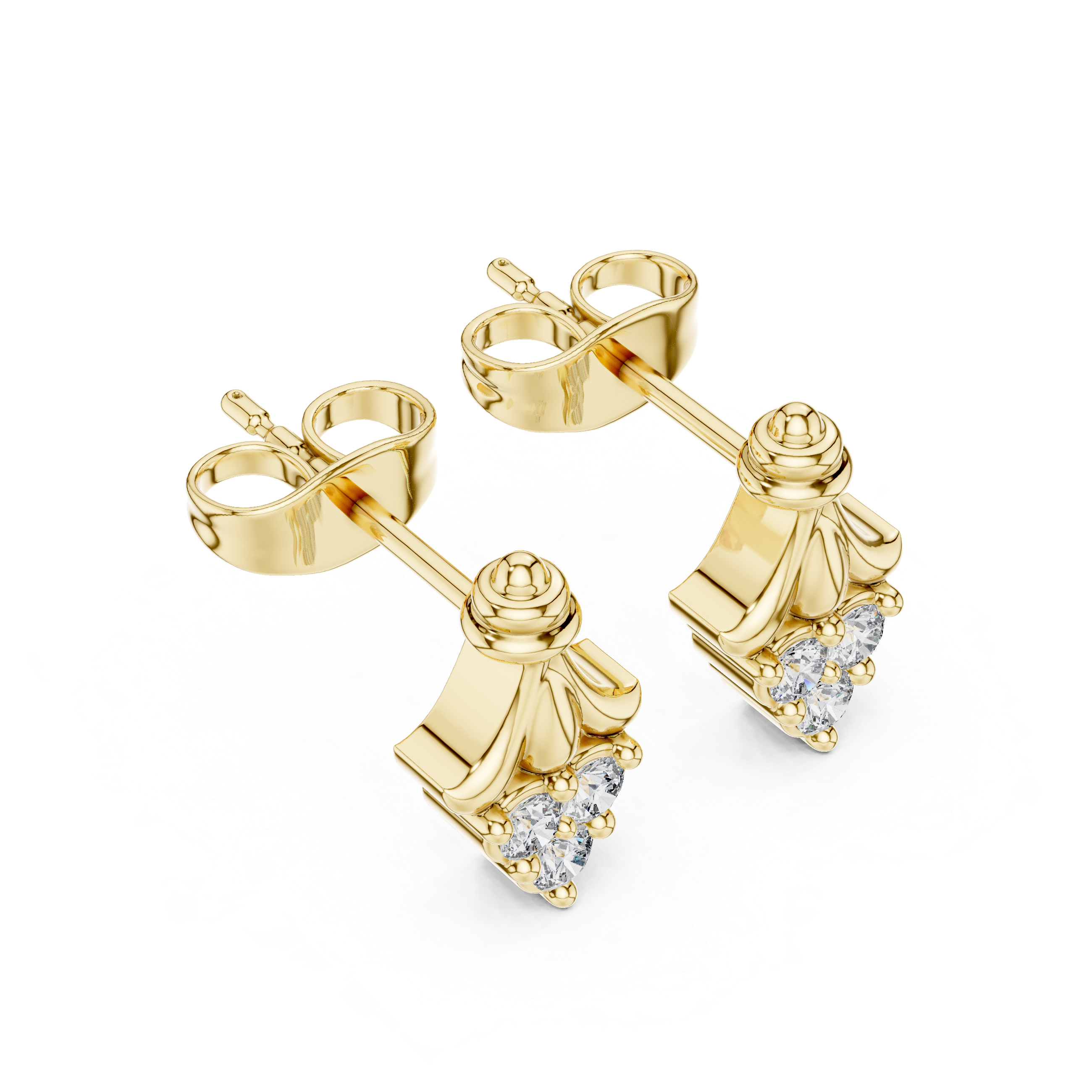 Vast Ocean lab grown diamond earring design