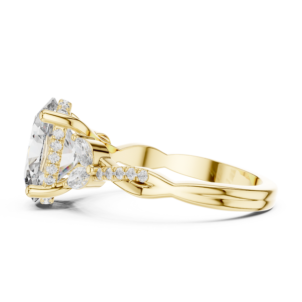 Prismatic Hue lab grown diamond ring