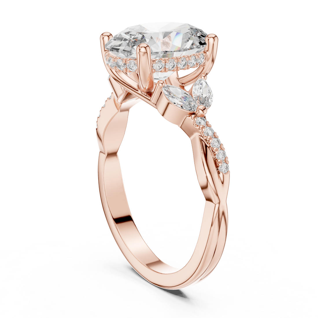 Prismatic Hue lab grown diamond ring