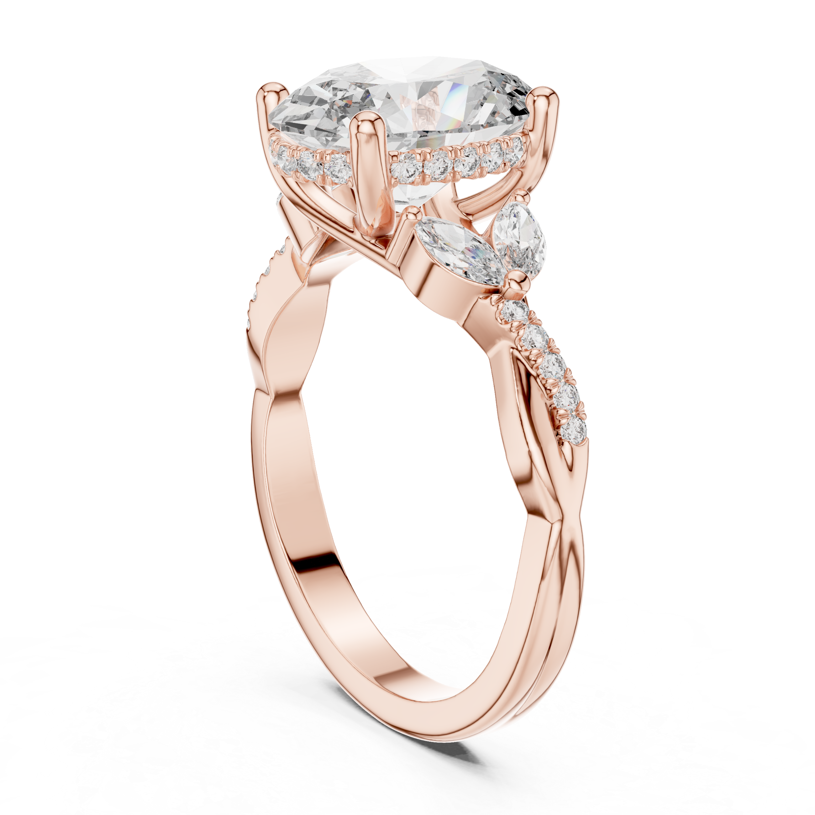 Prismatic Hue lab grown diamond ring