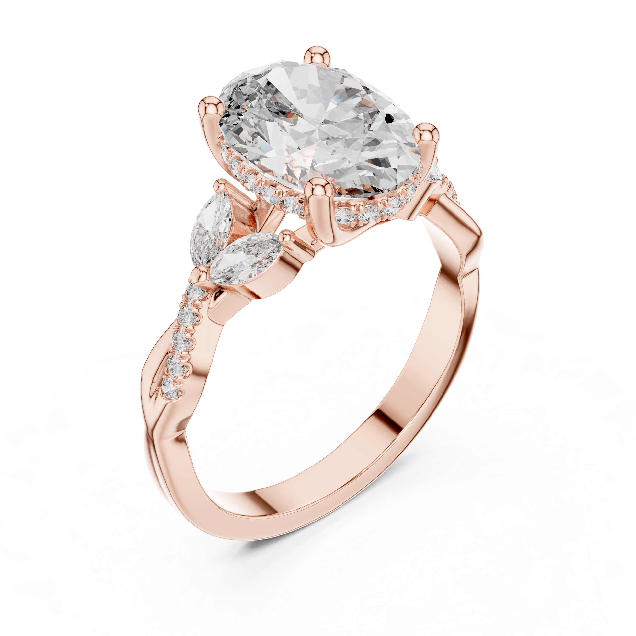 Prismatic Hue lab grown diamond ring