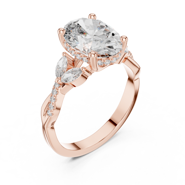Prismatic Hue lab grown diamond ring