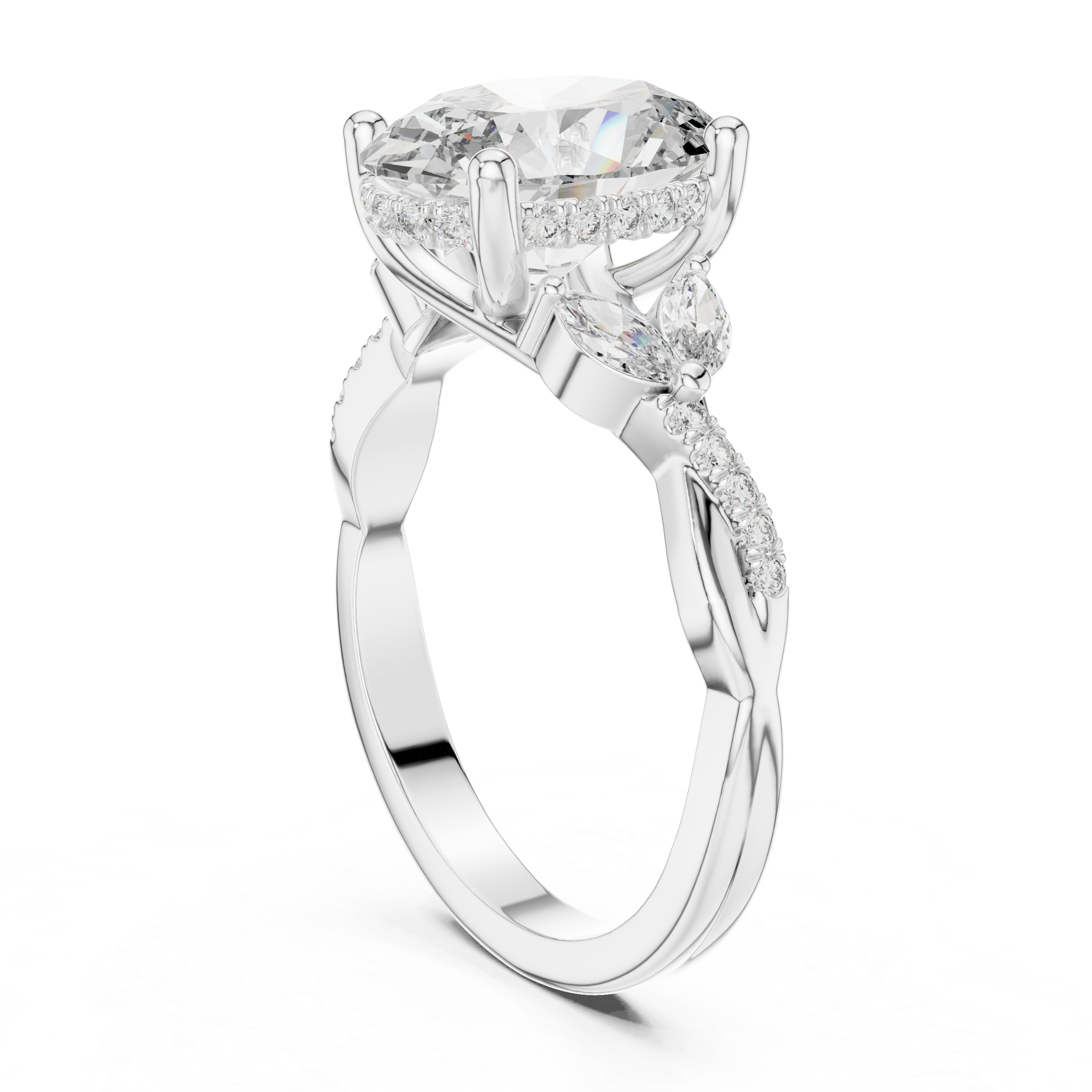 Prismatic Hue lab grown diamond ring