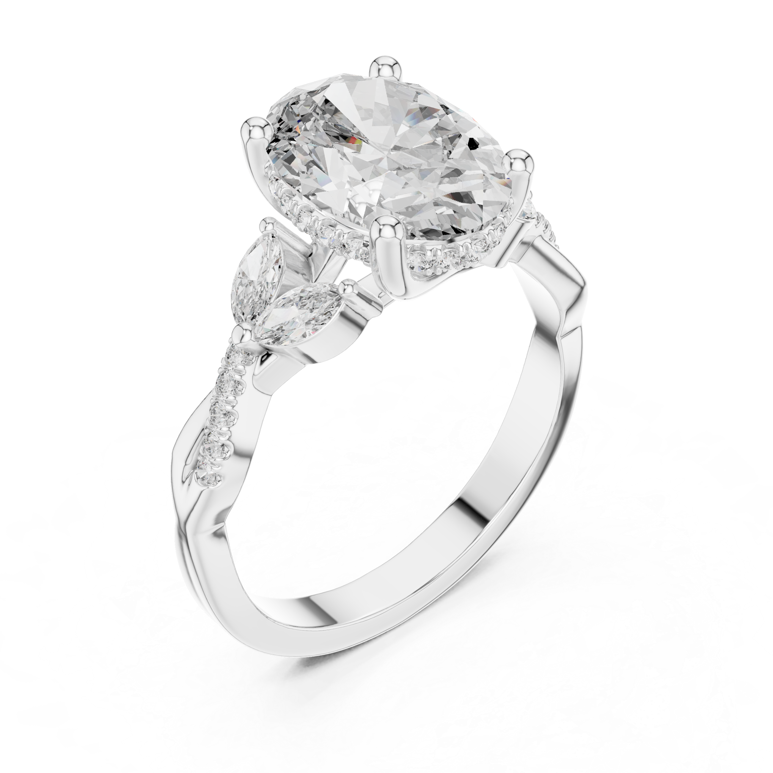 Prismatic Hue lab grown diamond ring