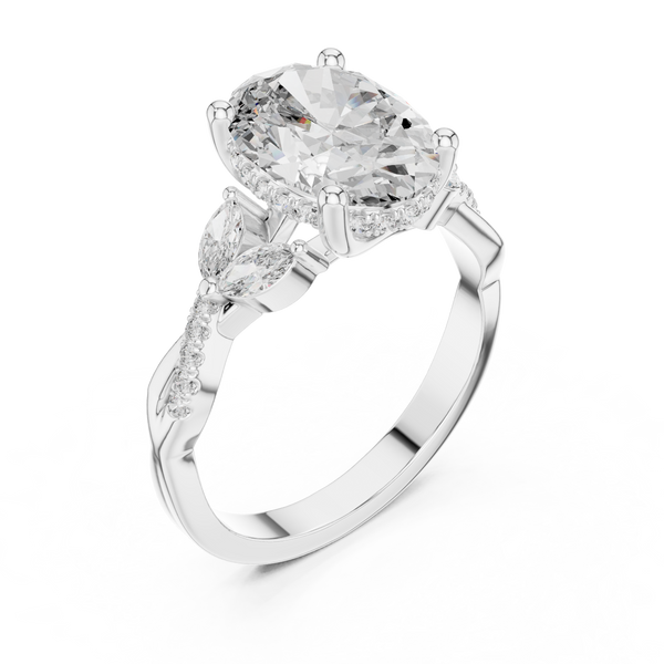 Prismatic Hue lab grown diamond ring