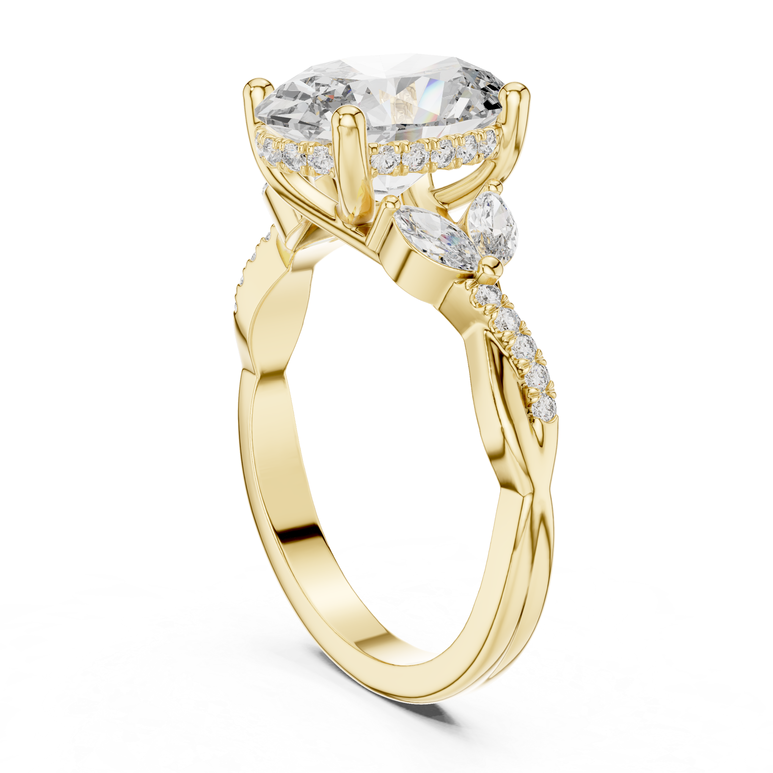 Prismatic Hue lab grown diamond ring