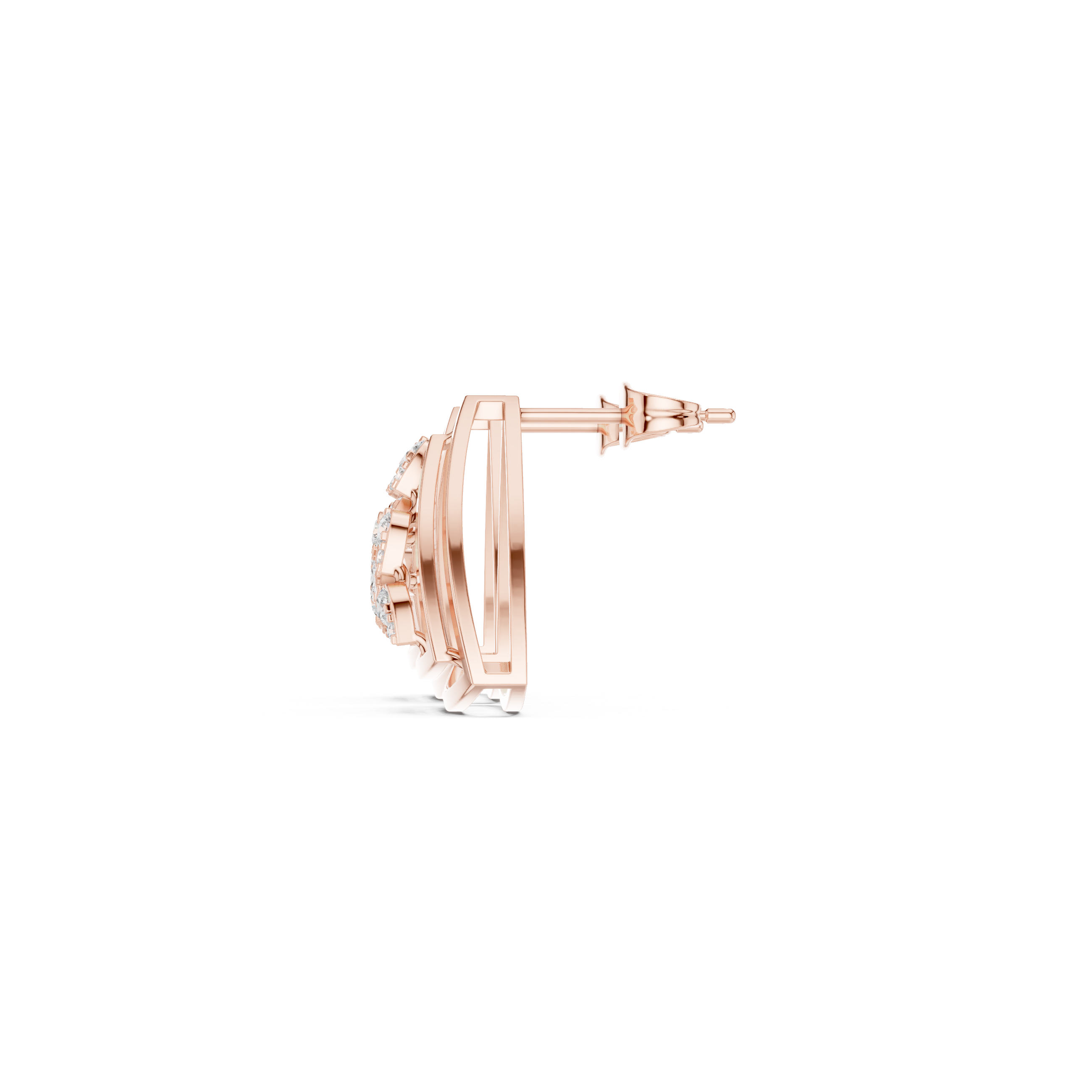 Ivory Blossom Lab Grown Diamond Earrings Jewelry