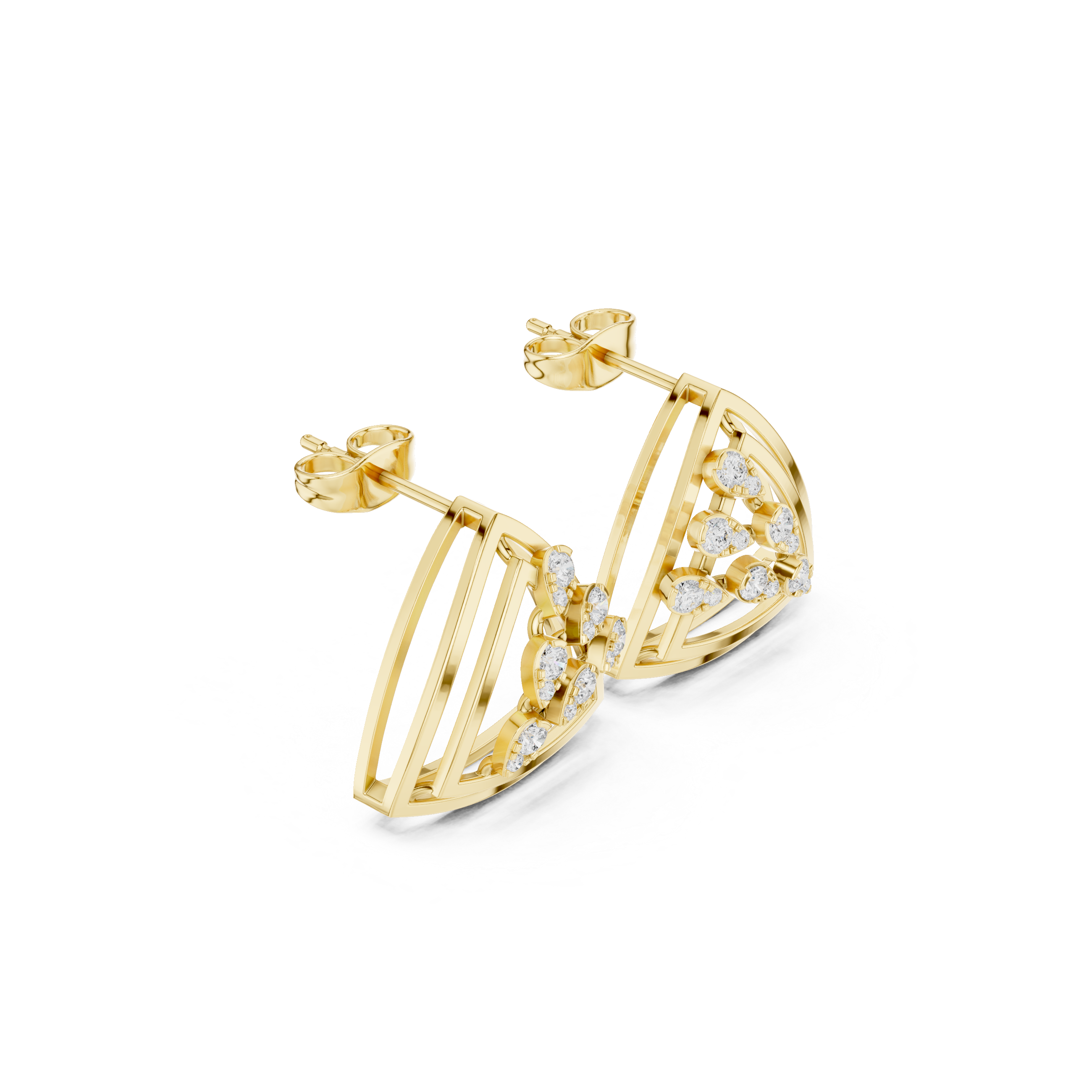 Ivory Blossom Lab Grown Diamond Earrings Jewelry