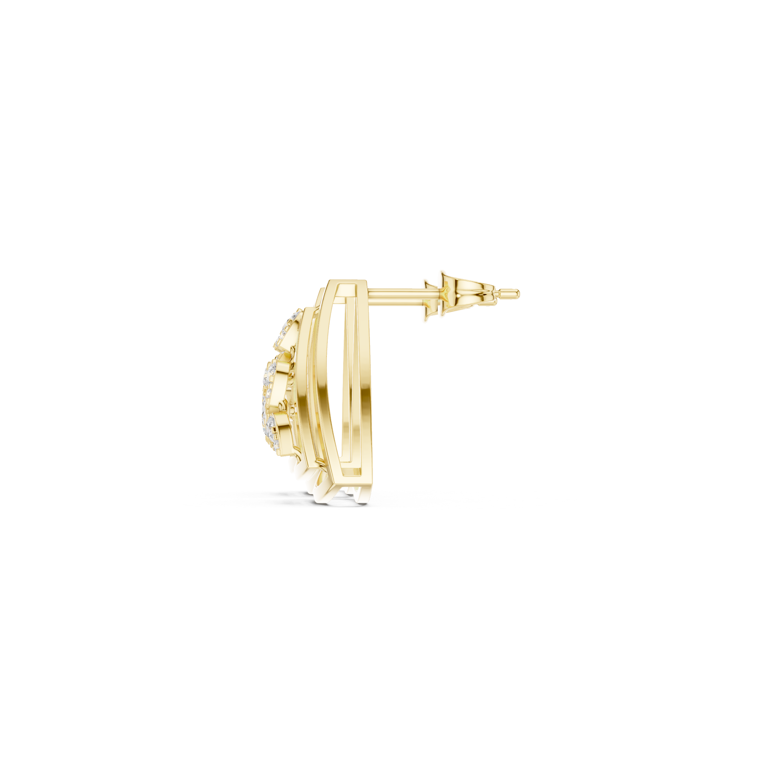 Ivory Blossom Lab Grown Diamond Earrings Jewelry