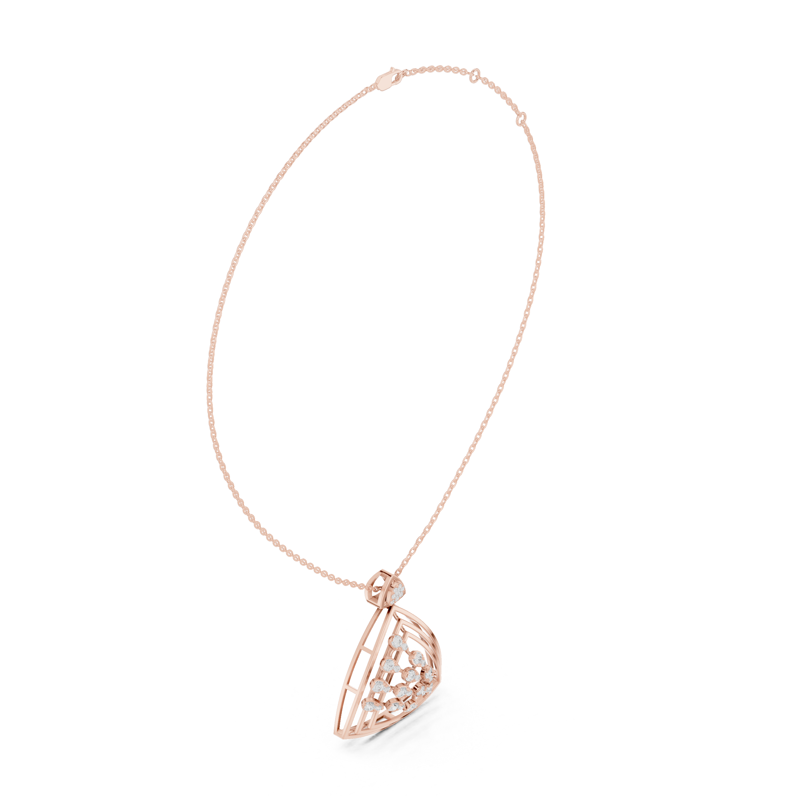 Phoenix Rising Lab Grown Diamond Drop Pendant