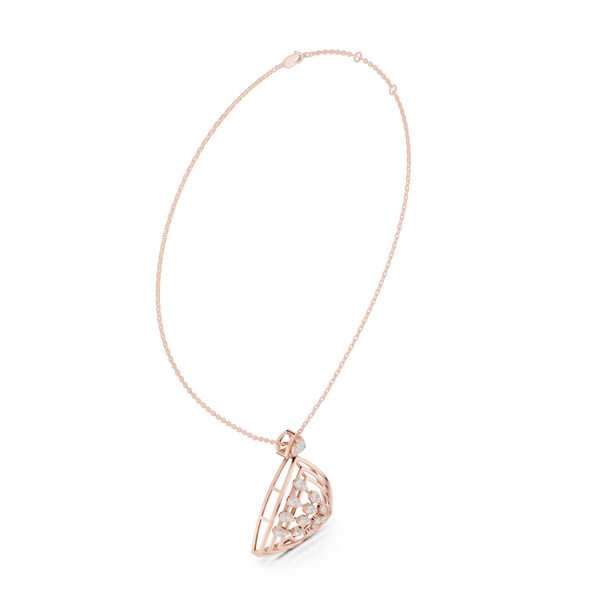 Phoenix Rising Lab Grown Diamond Drop Pendant