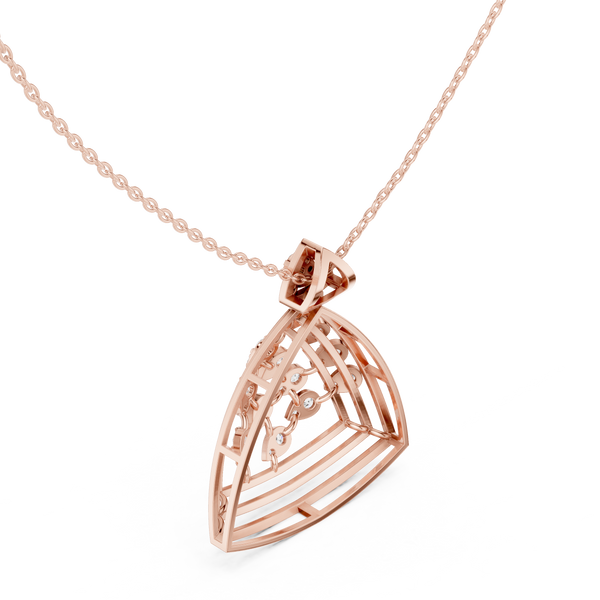 Phoenix Rising Lab Grown Diamond Drop Pendant