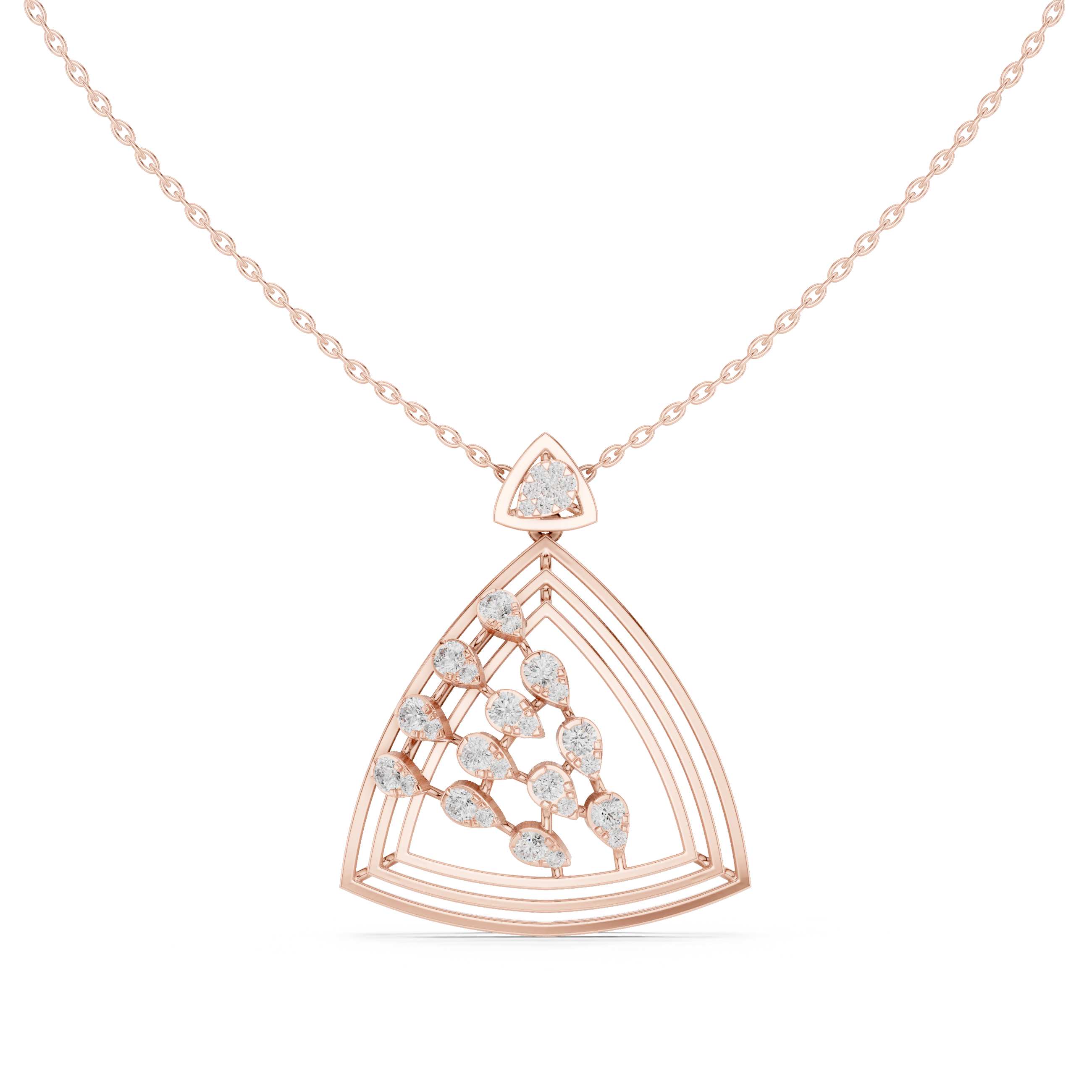 Phoenix Rising Lab Grown Diamond Drop Pendant