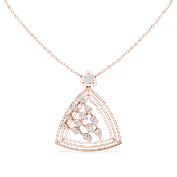 Phoenix Rising Lab Grown Diamond Drop Pendant
