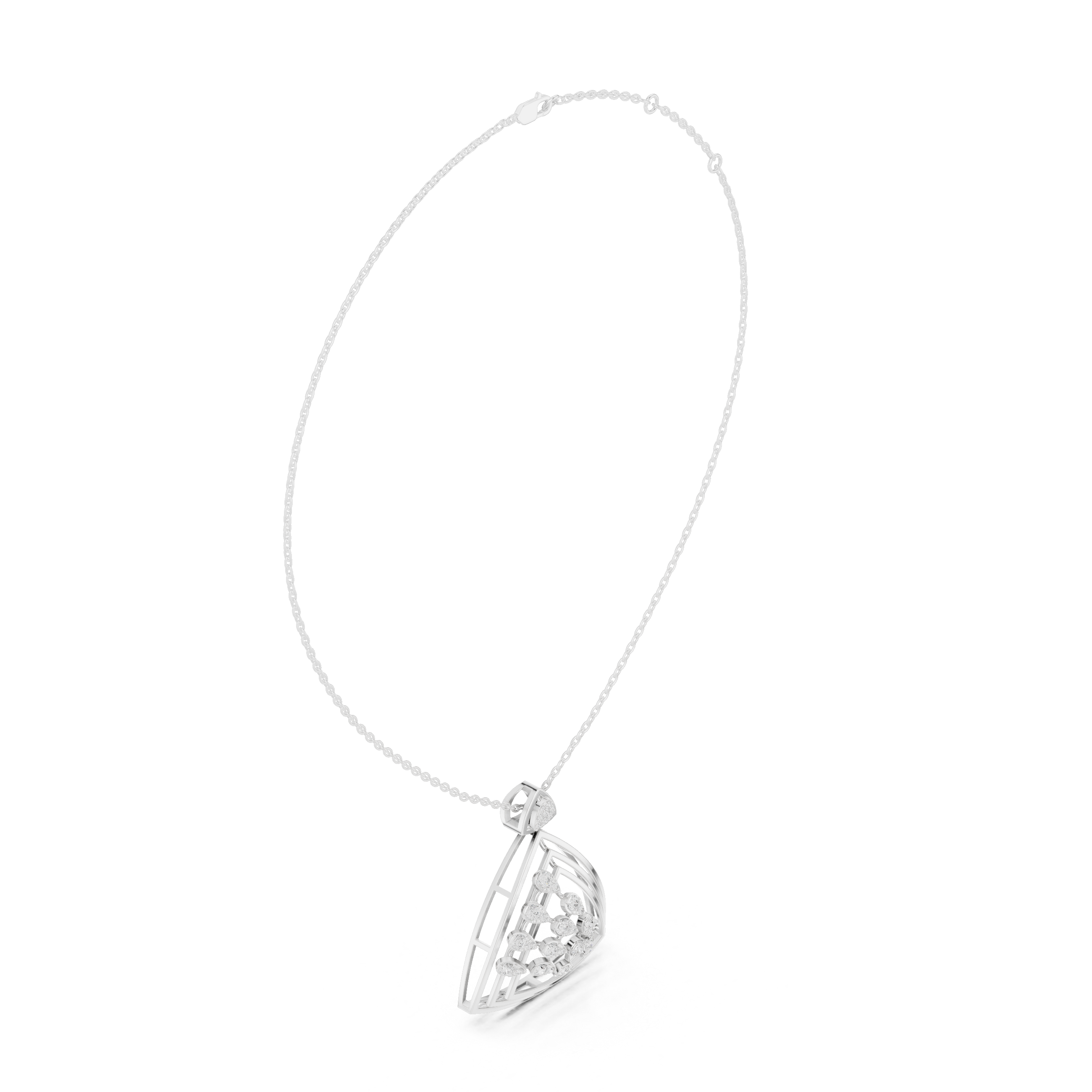 Phoenix Rising Lab Grown Diamond Drop Pendant