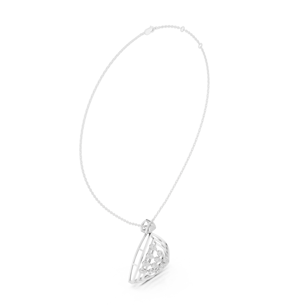 Phoenix Rising Lab Grown Diamond Drop Pendant
