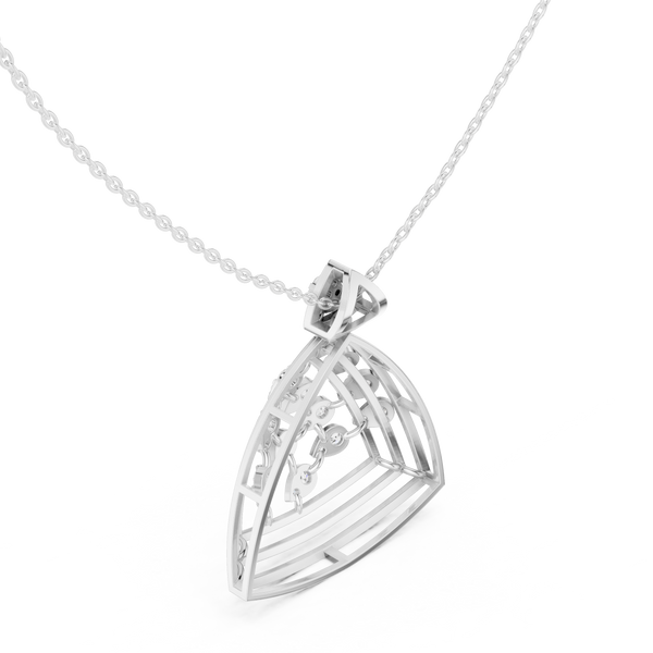 Phoenix Rising Lab Grown Diamond Drop Pendant