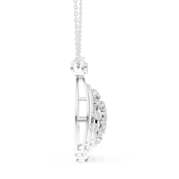 Phoenix Rising Lab Grown Diamond Drop Pendant