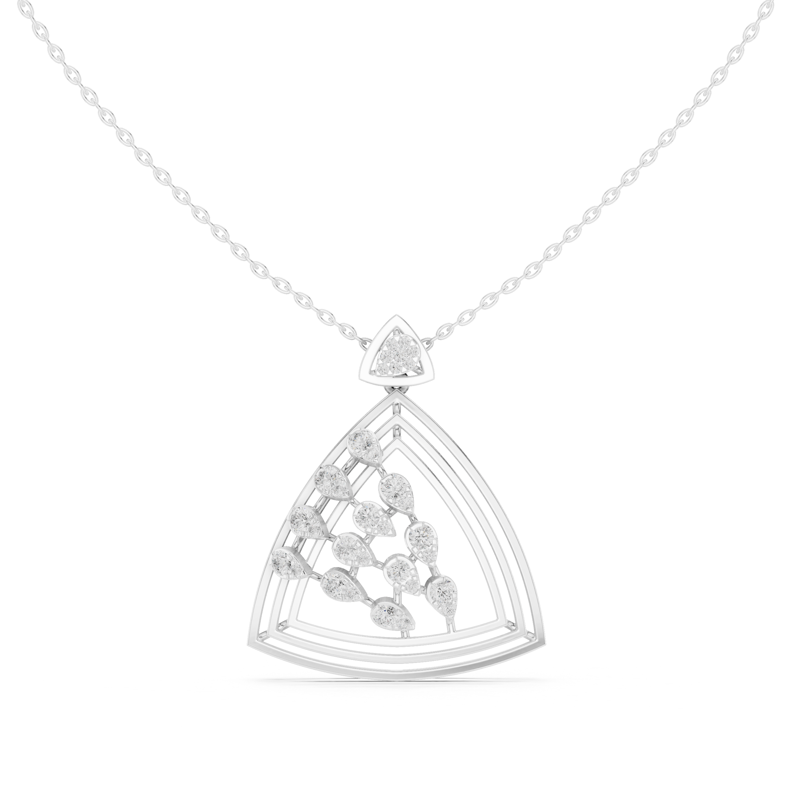 Phoenix Rising Lab Grown Diamond Drop Pendant