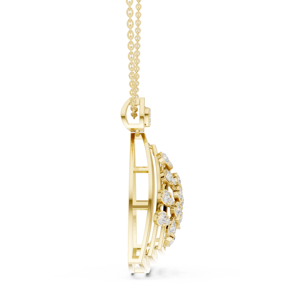 Phoenix Rising Lab Grown Diamond Drop Pendant