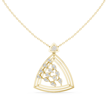 Phoenix Rising Lab Grown Diamond Drop Pendant