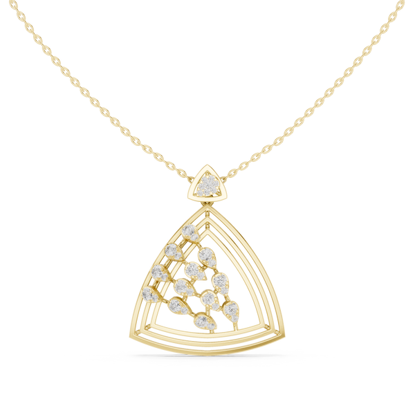 Phoenix Rising Lab Grown Diamond Drop Pendant