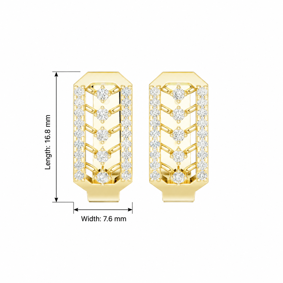 Sleek Vertical Channel Round Hoop Earrings