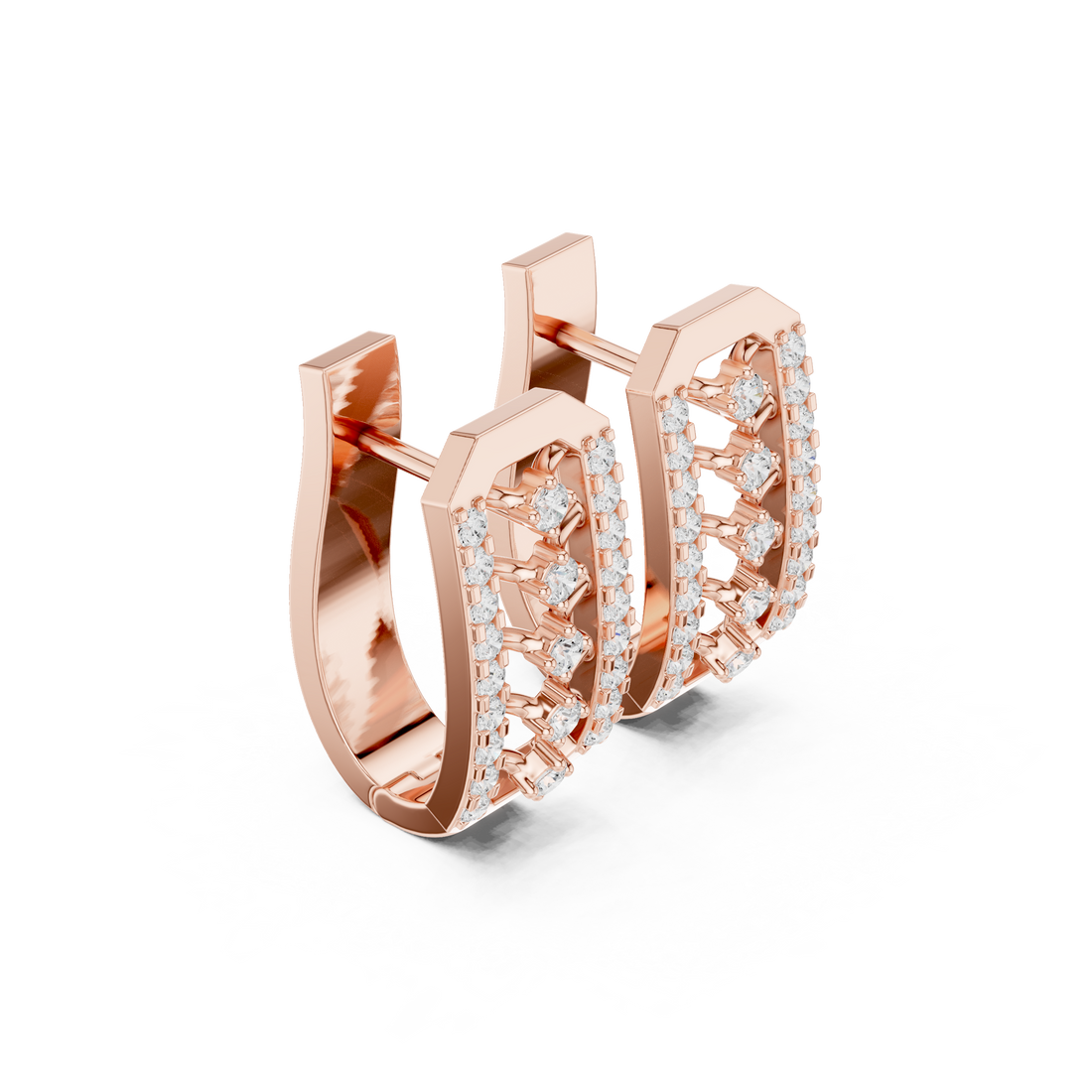 Sleek Arc Lab Grown Diamond Earrings Jewelry