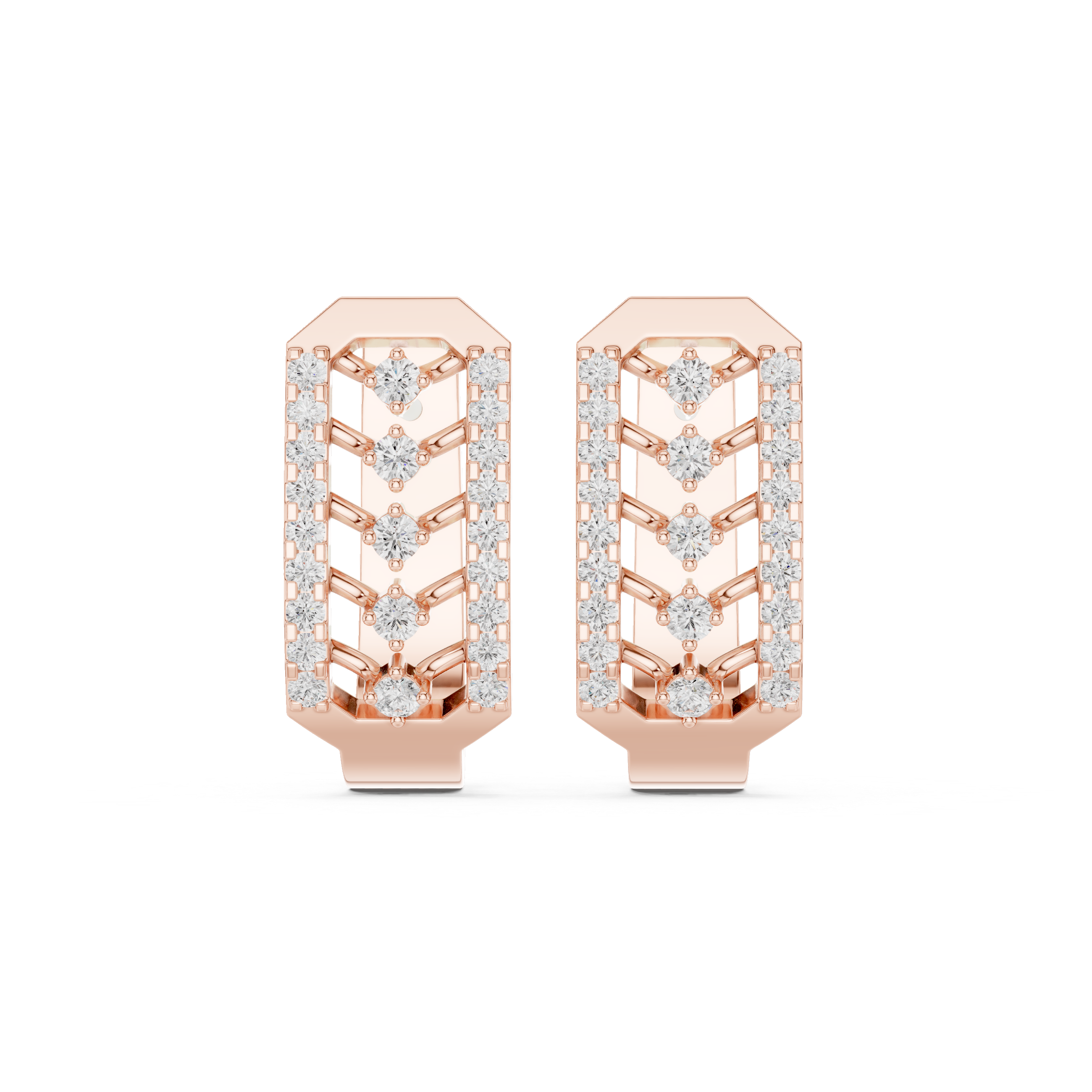 Sleek Arc Lab Grown Diamond Earrings Jewelry