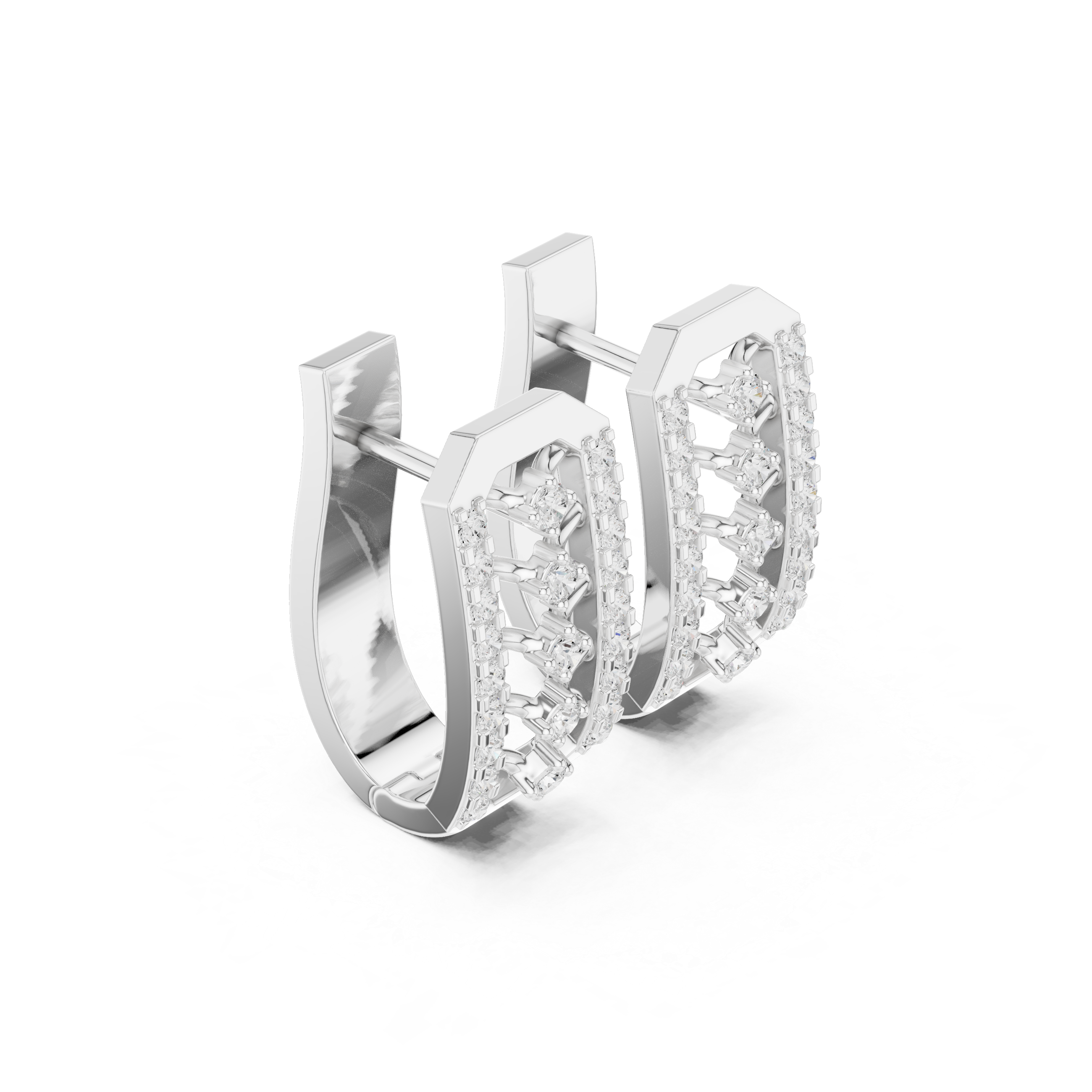 Sleek Arc Lab Grown Diamond Earrings Jewelry