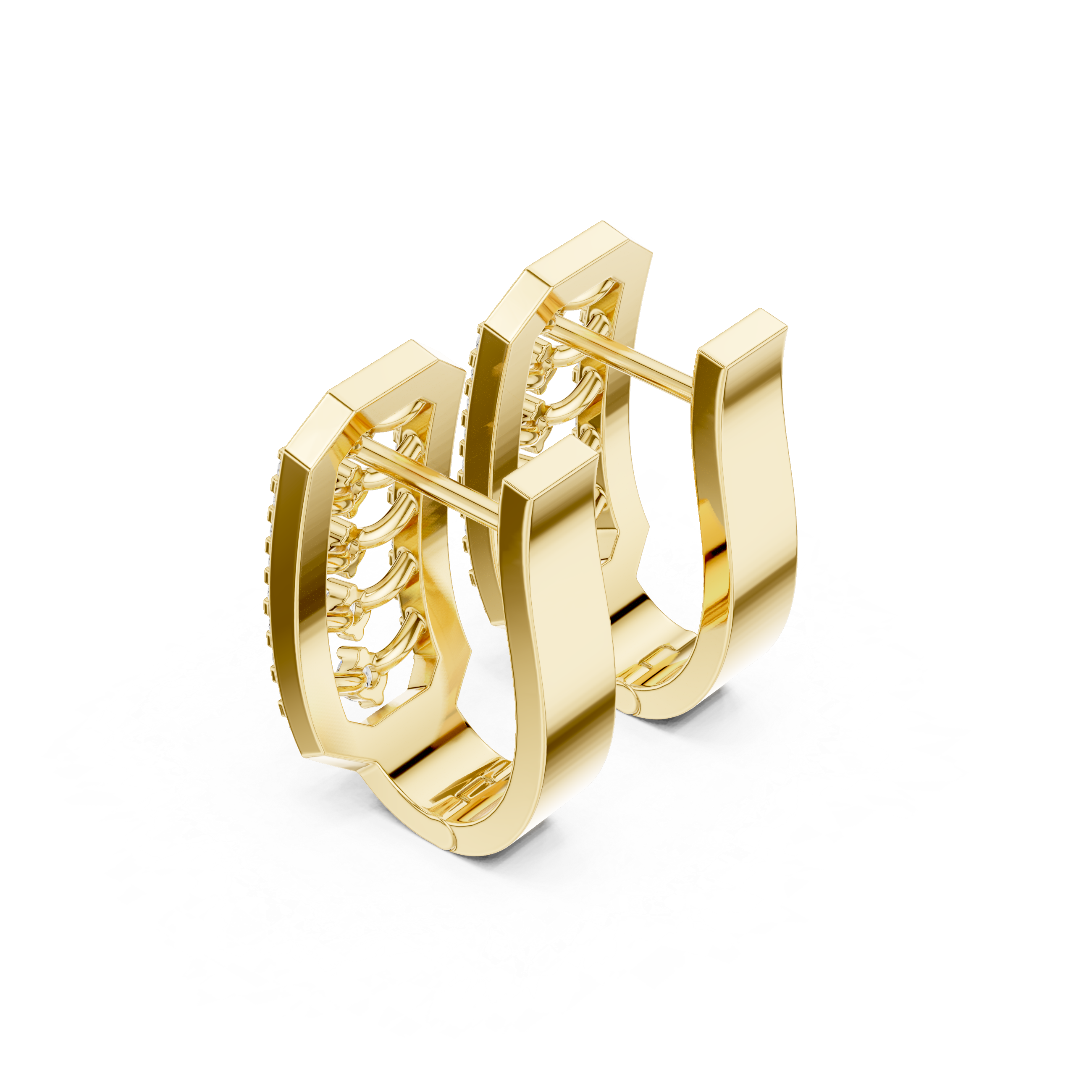 Sleek Arc Lab Grown Diamond Earrings Jewelry