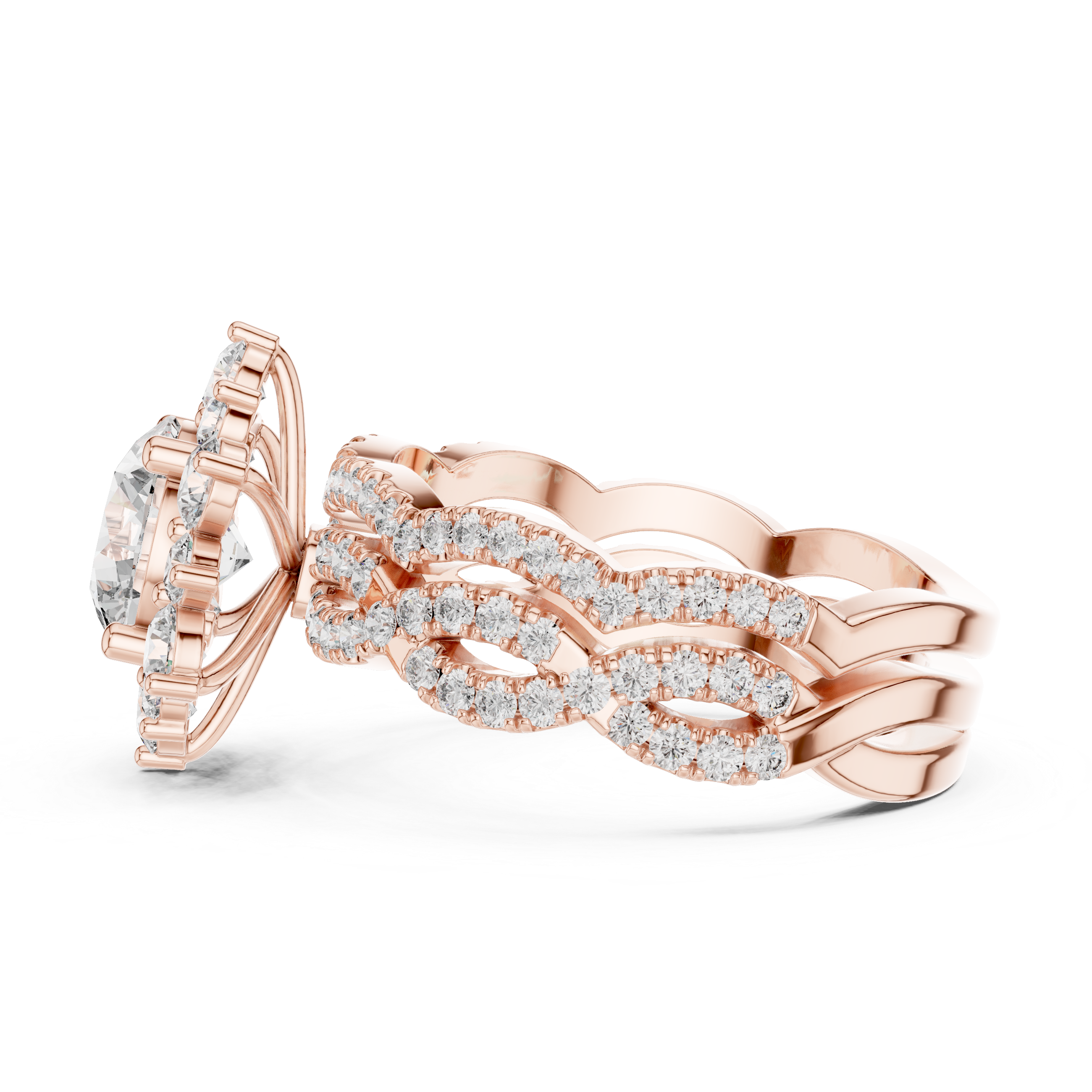 Starlight Ray lab grown diamond ring