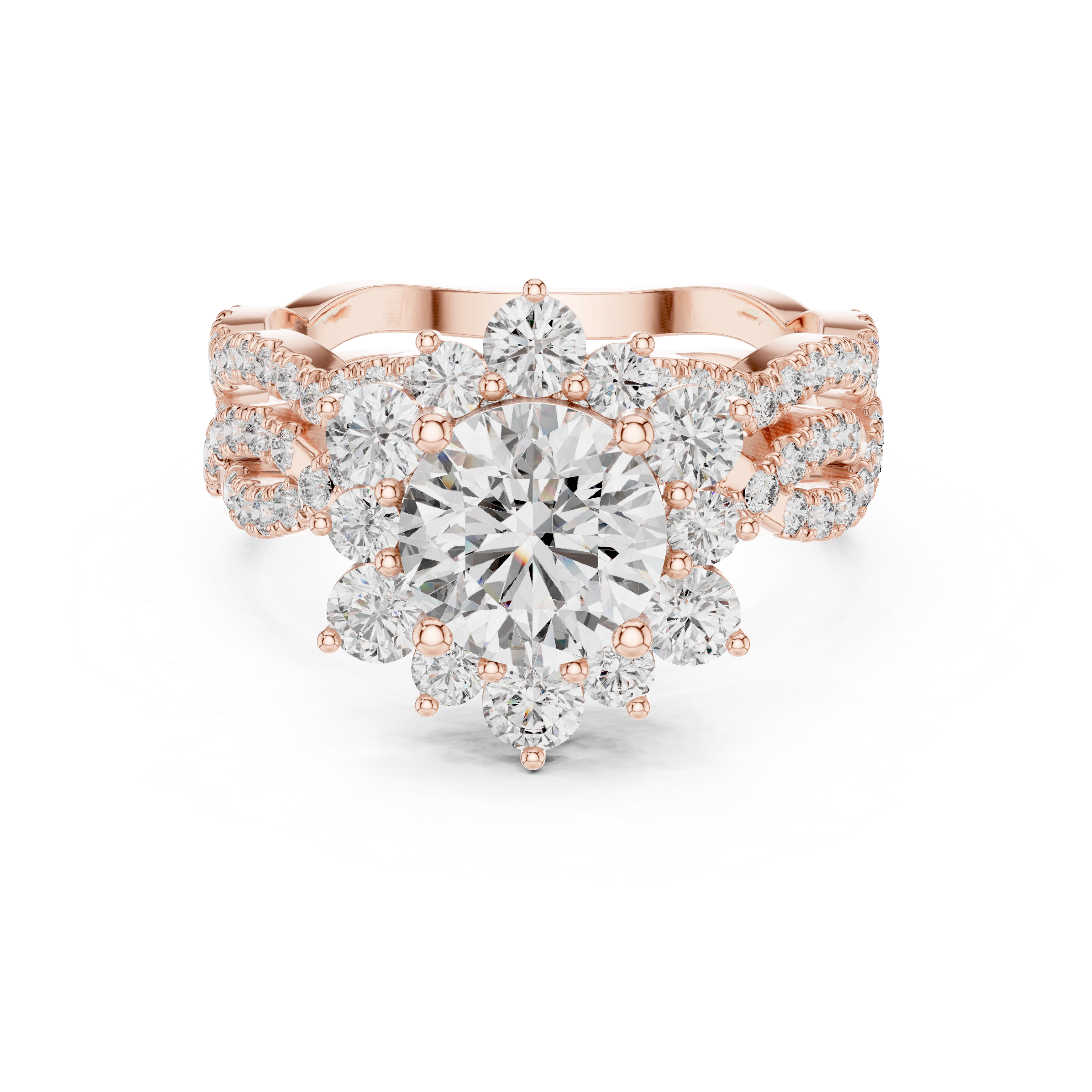 Starlight Ray lab grown diamond ring