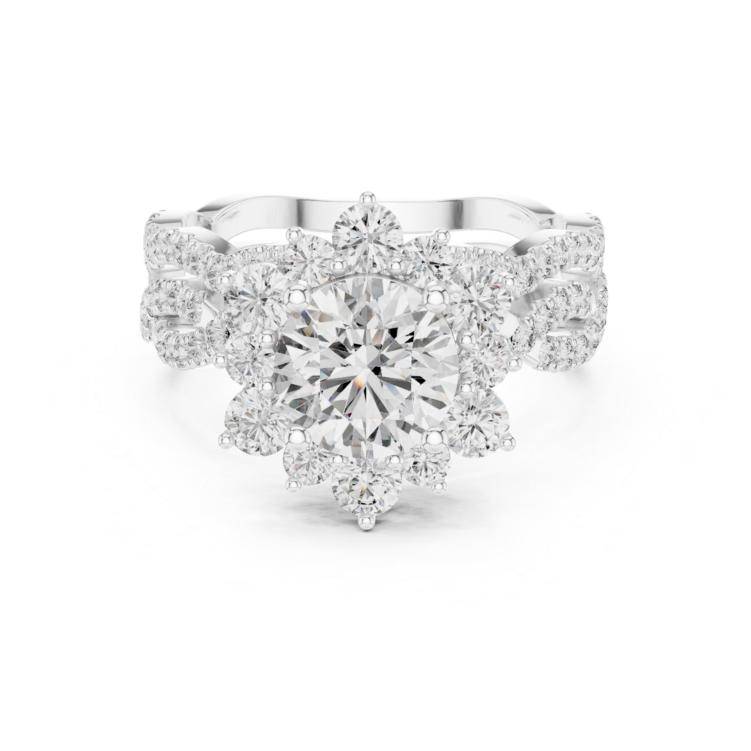 Starlight Ray lab grown diamond ring
