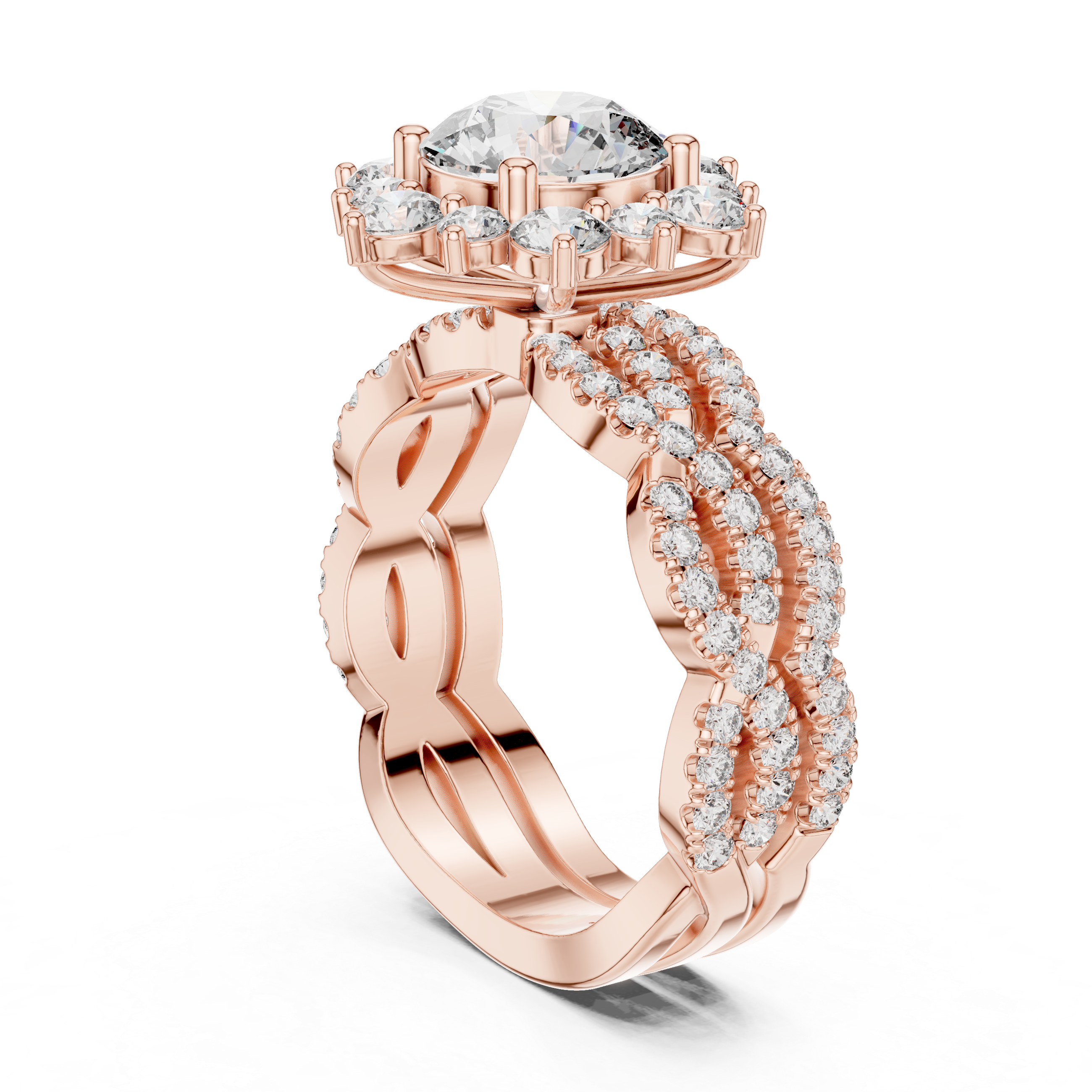Starlight Ray lab grown diamond ring