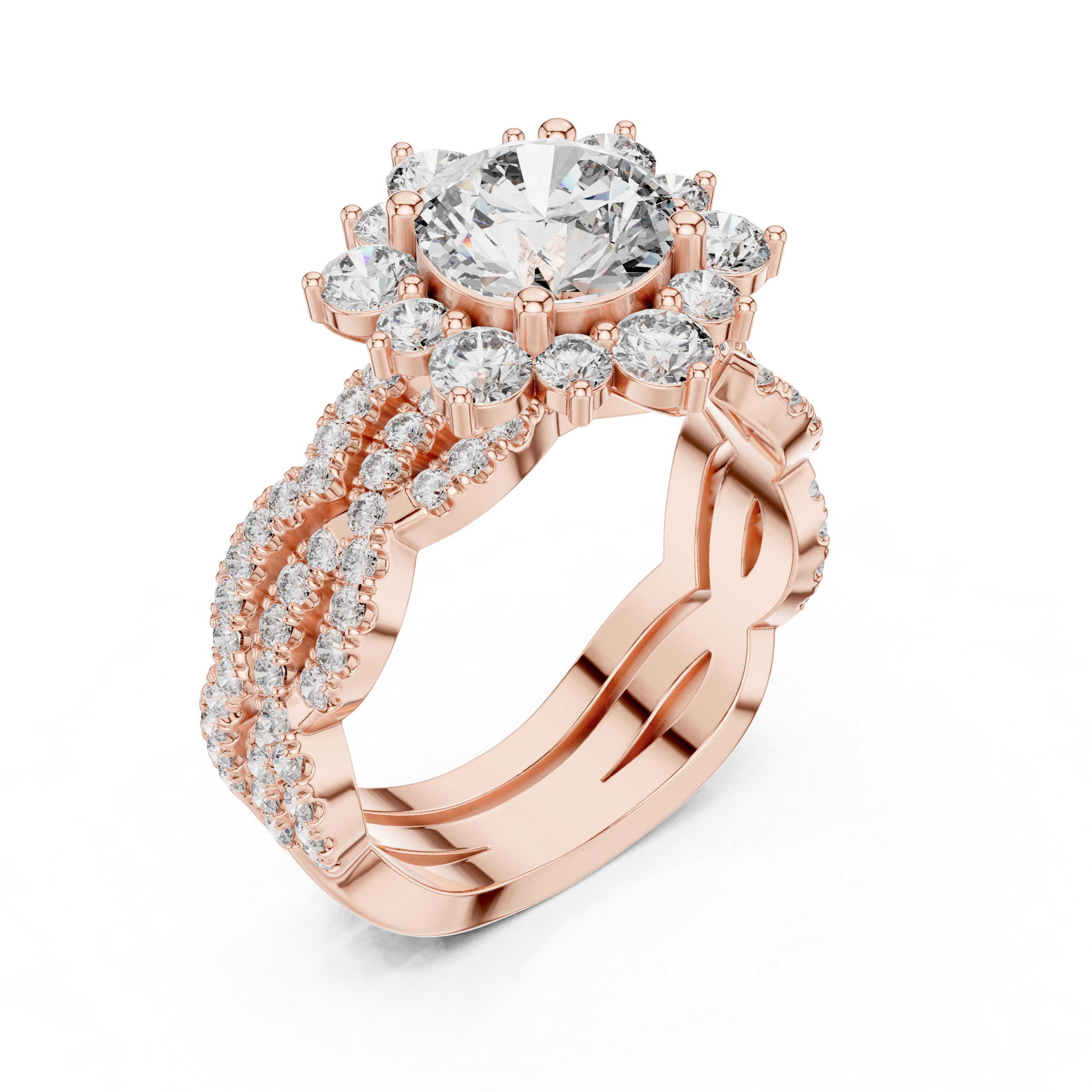 Starlight Ray lab grown diamond ring