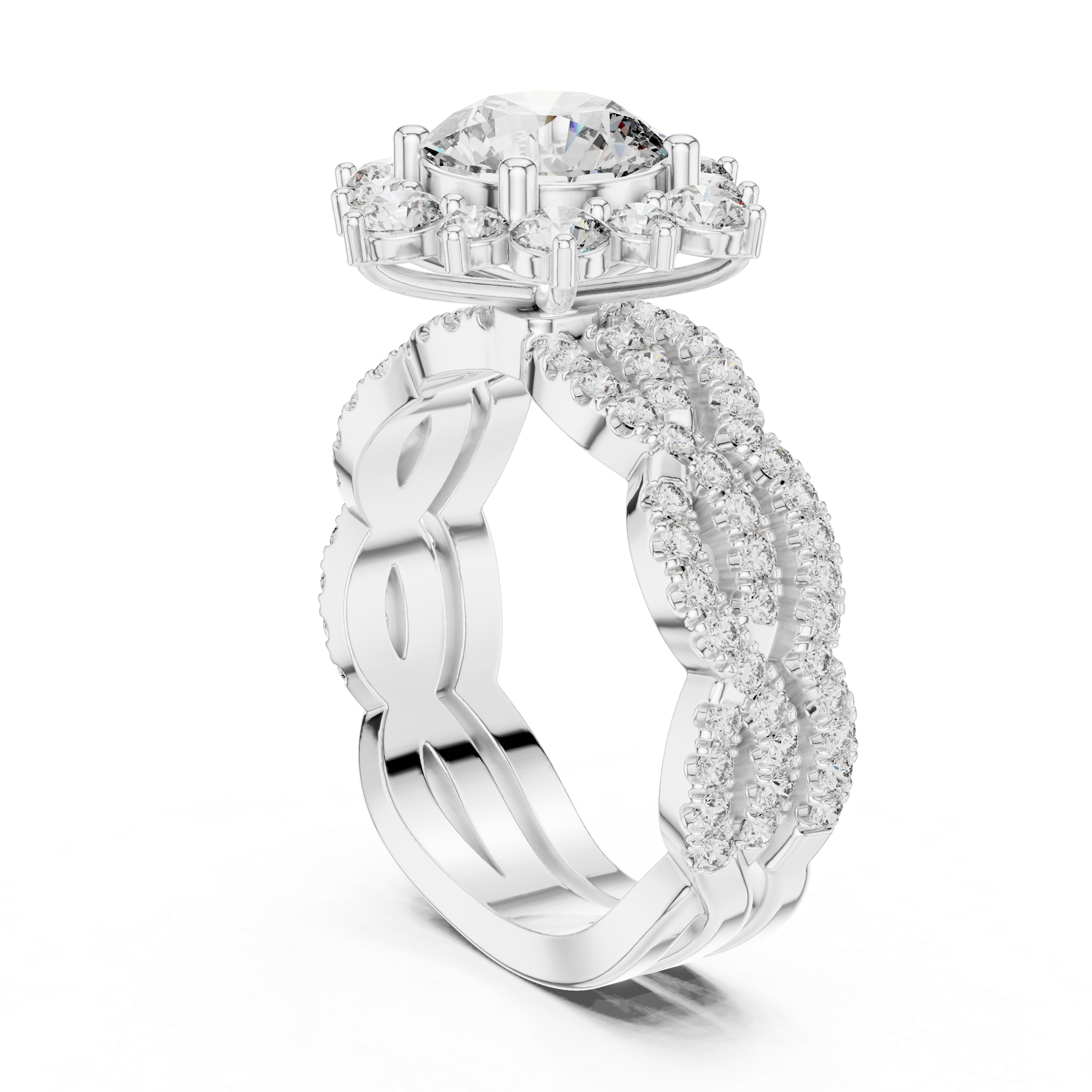 Starlight Ray lab grown diamond ring
